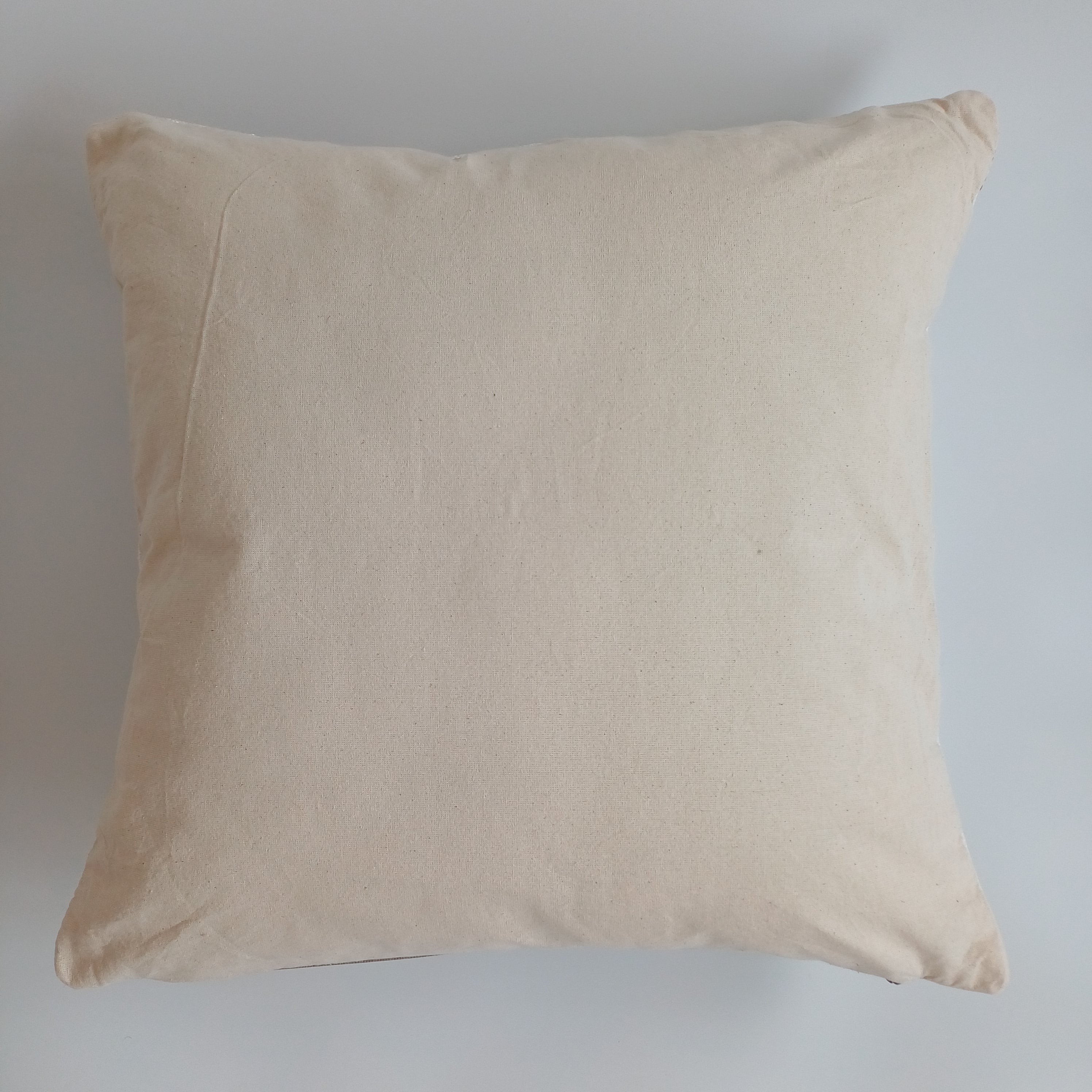Moroccan Handmade Cream White Cactus Silk Cushion Cover 20''x20'' / 50x50 CM
