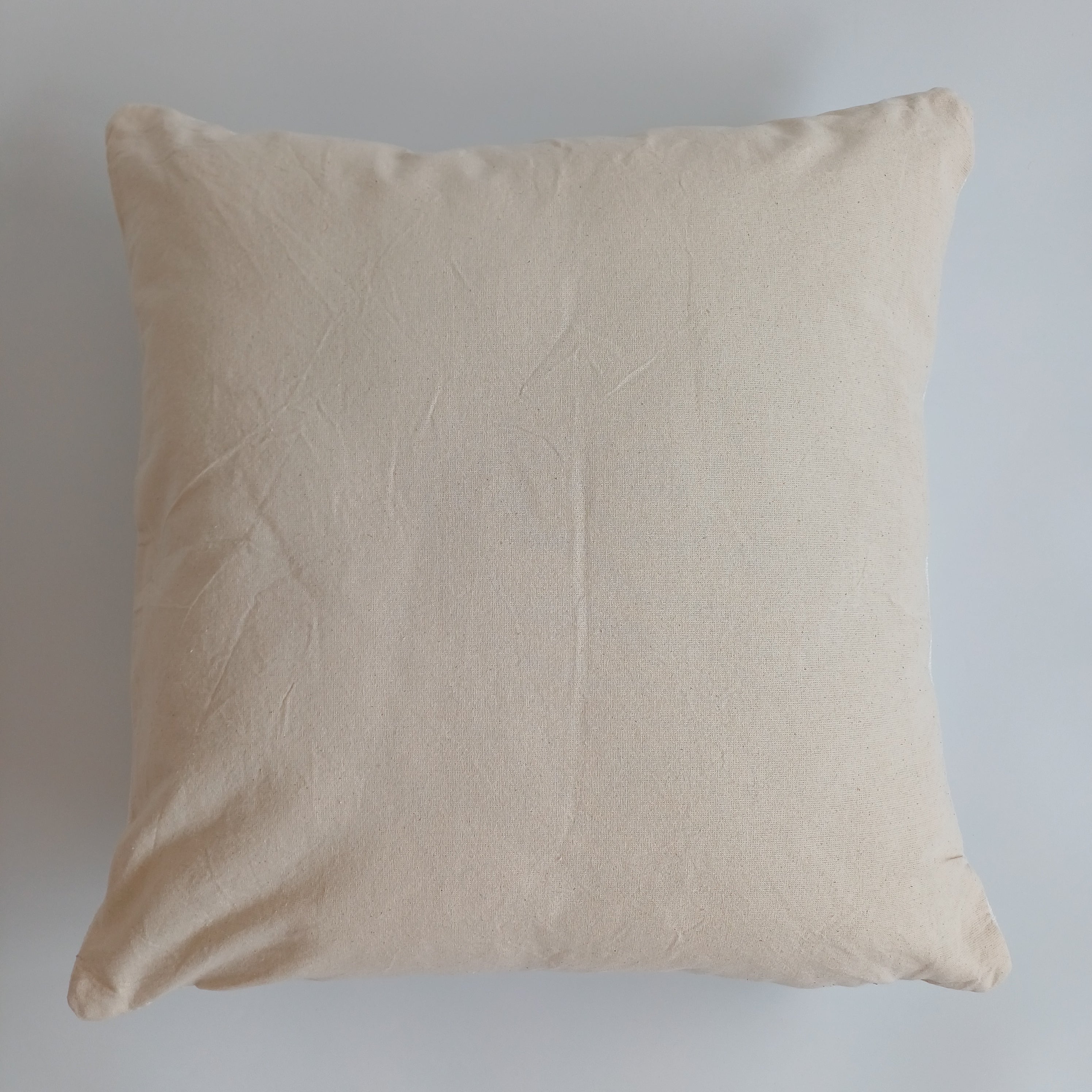 Moroccan Handmade Cream White Cactus Silk Cushion Cover 20''x20'' / 50x50 CM