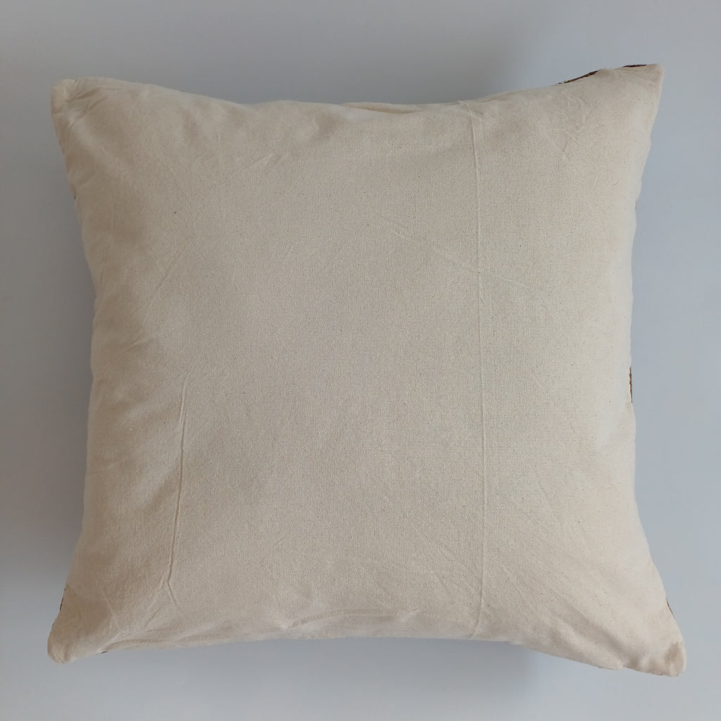 Moroccan Handmade Brown Cactus Silk Cushion Cover 20''x20'' / 50x50 CM