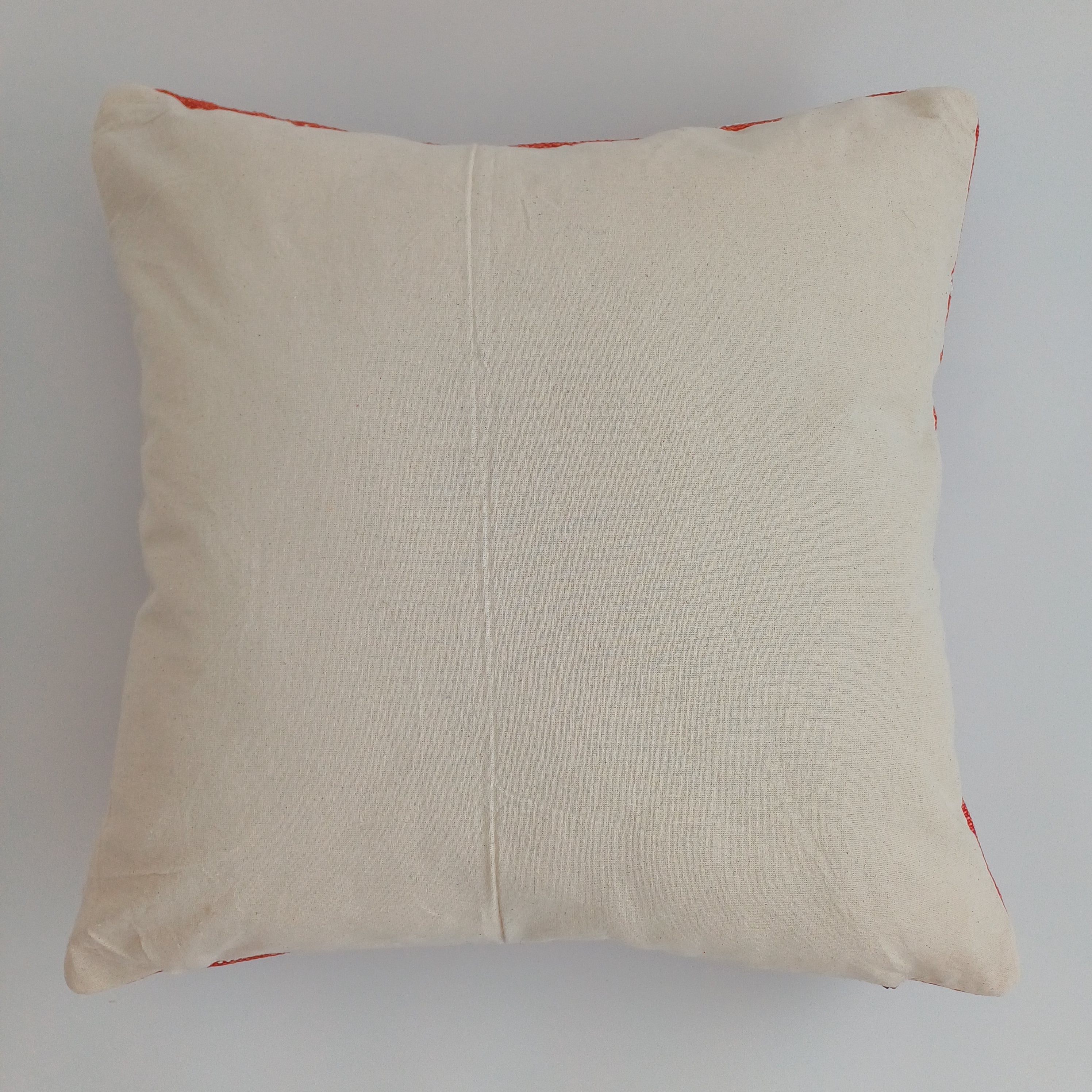 Moroccan Handmade Red Cactus Silk Cushion Cover 20''x20'' / 50x50 CM