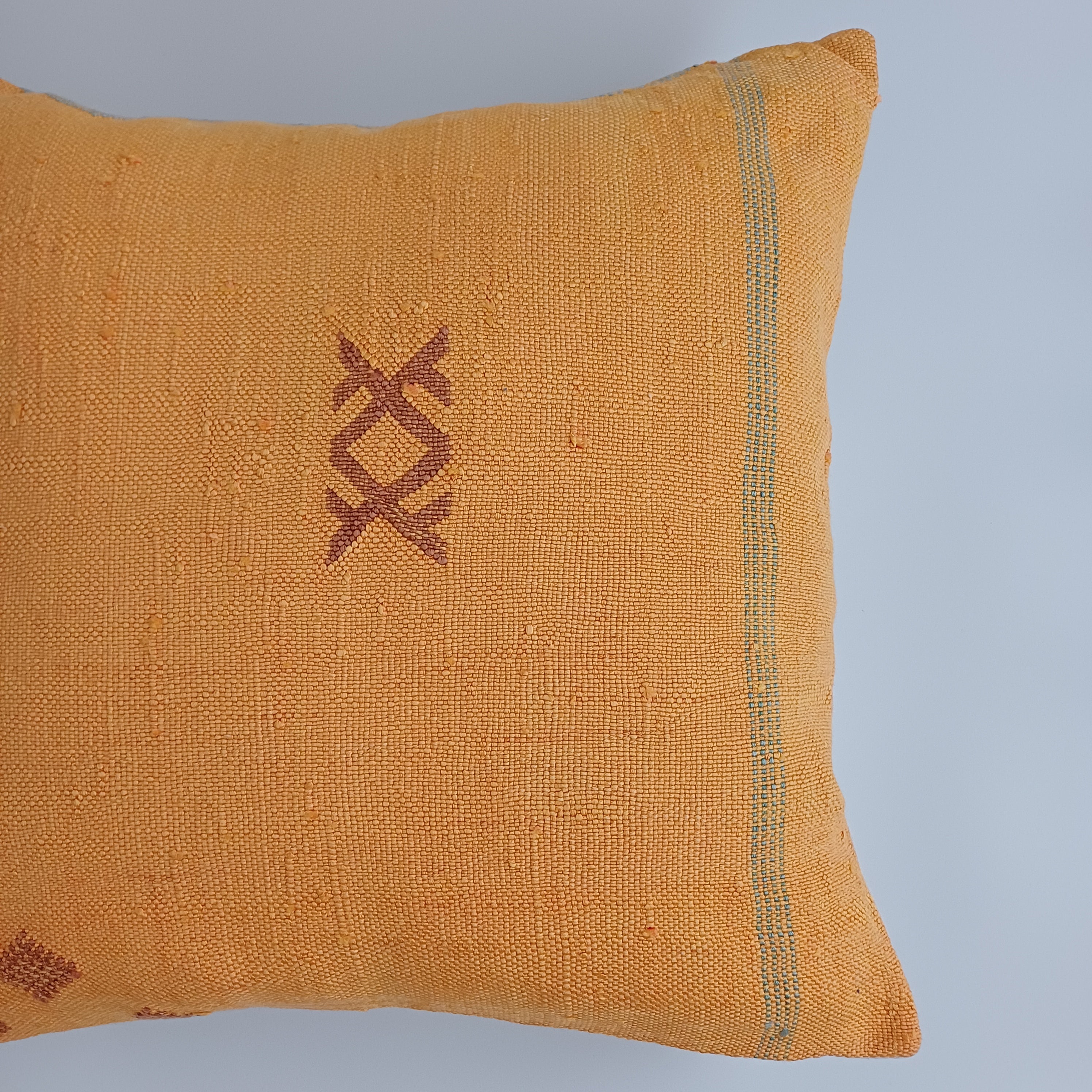 Moroccan Handmade Sunset Cactus Silk Cushion Cover 20''x20'' / 50x50 CM