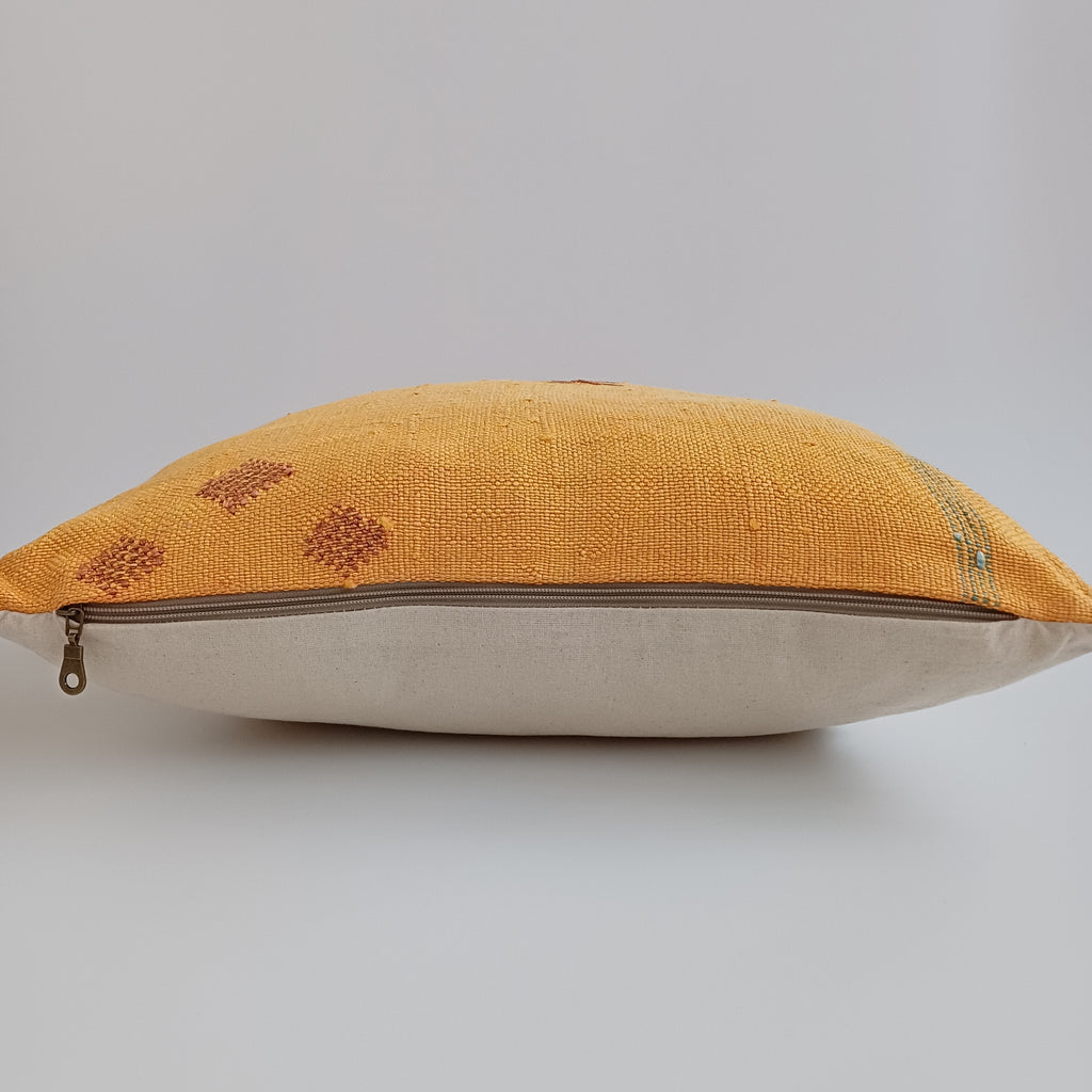 Moroccan Handmade Sunset Cactus Silk Cushion Cover 20''x20'' / 50x50 CM