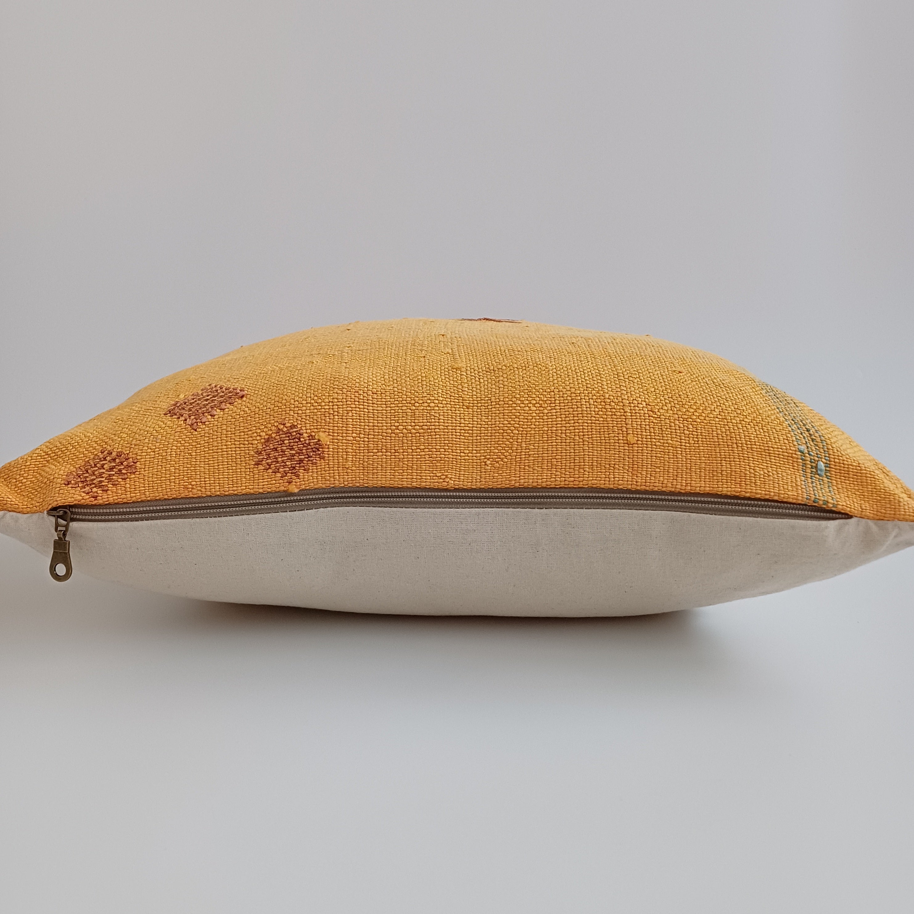 Moroccan Handmade Sunset Cactus Silk Cushion Cover 20''x20'' / 50x50 CM