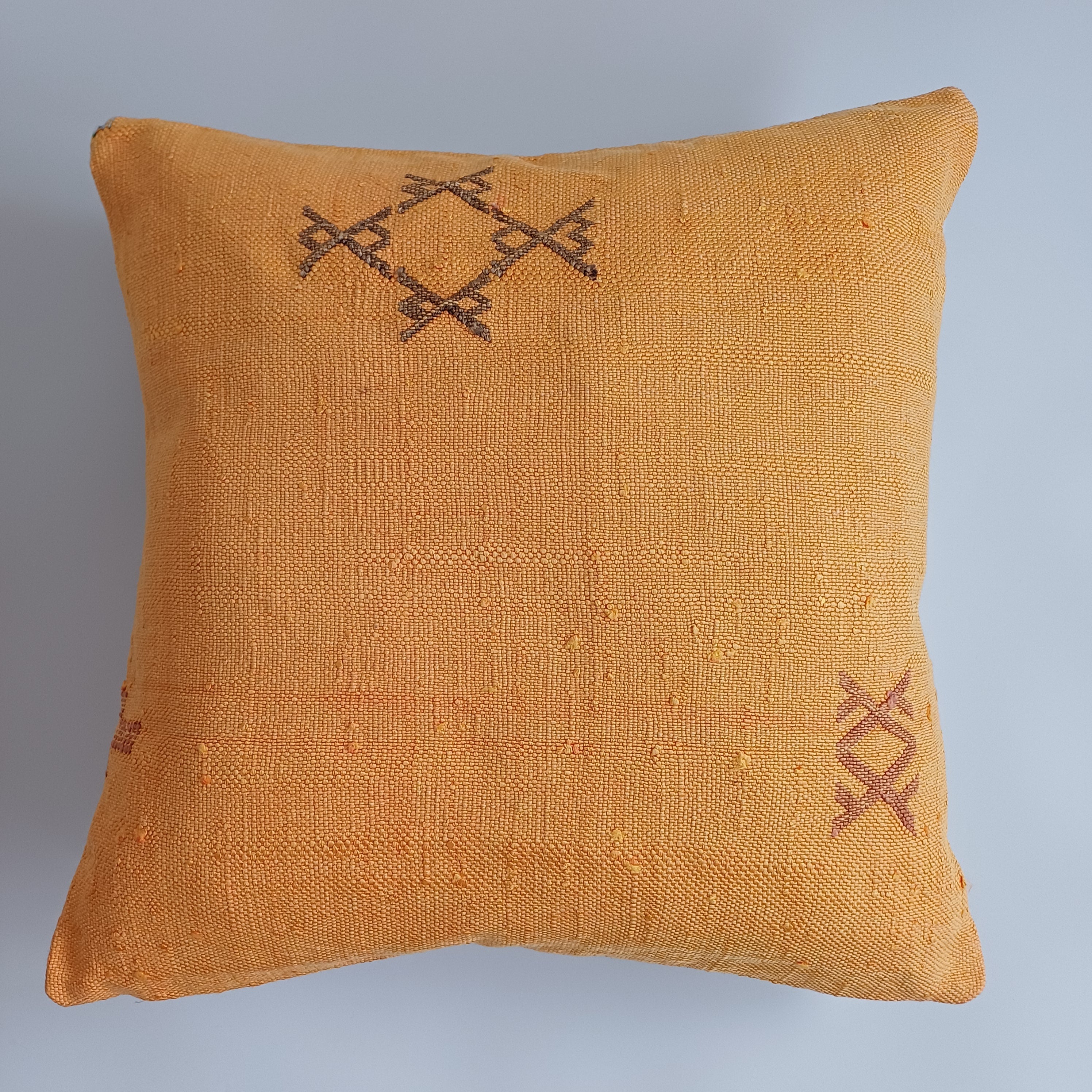 Moroccan Handmade Sunset Cactus Silk Cushion Cover 20''x20'' / 50x50 CM
