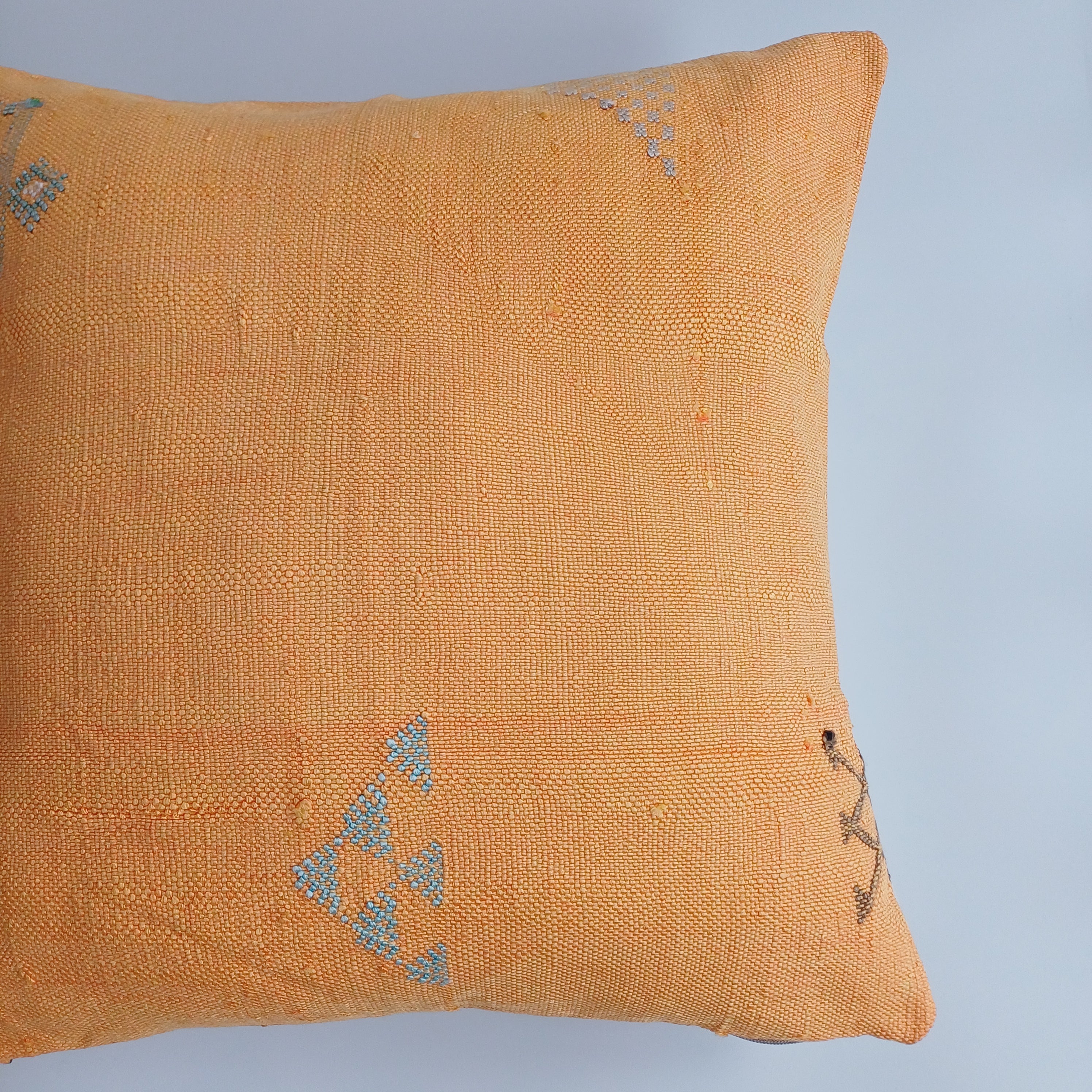Moroccan Handmade Sunset Cactus Silk Cushion Cover 20''x20'' / 50x50 CM