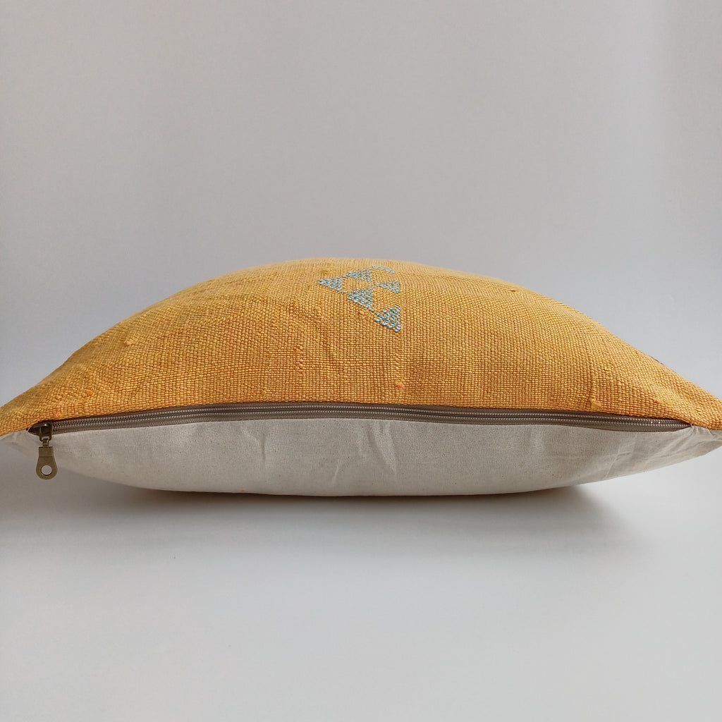 Moroccan Handmade Sunset Cactus Silk Cushion Cover 20''x20'' / 50x50 CM