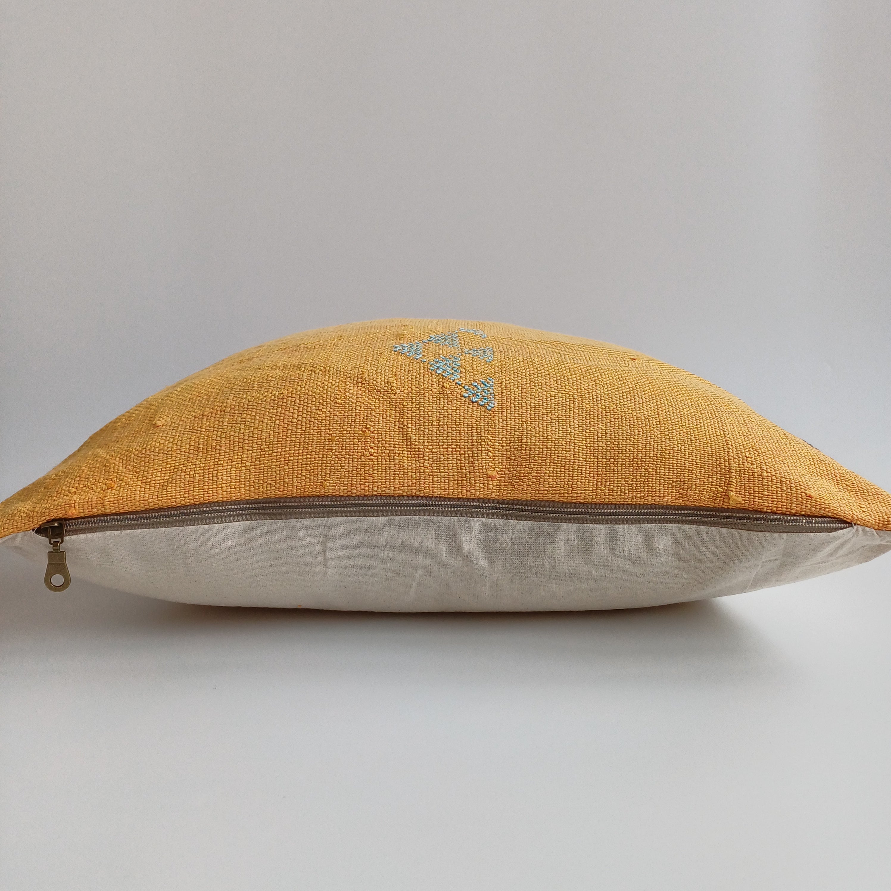 Moroccan Handmade Sunset Cactus Silk Cushion Cover 20''x20'' / 50x50 CM