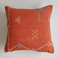 Moroccan Handmade Red Cactus Silk Cushion Cover 20''x20'' / 50x50 CM