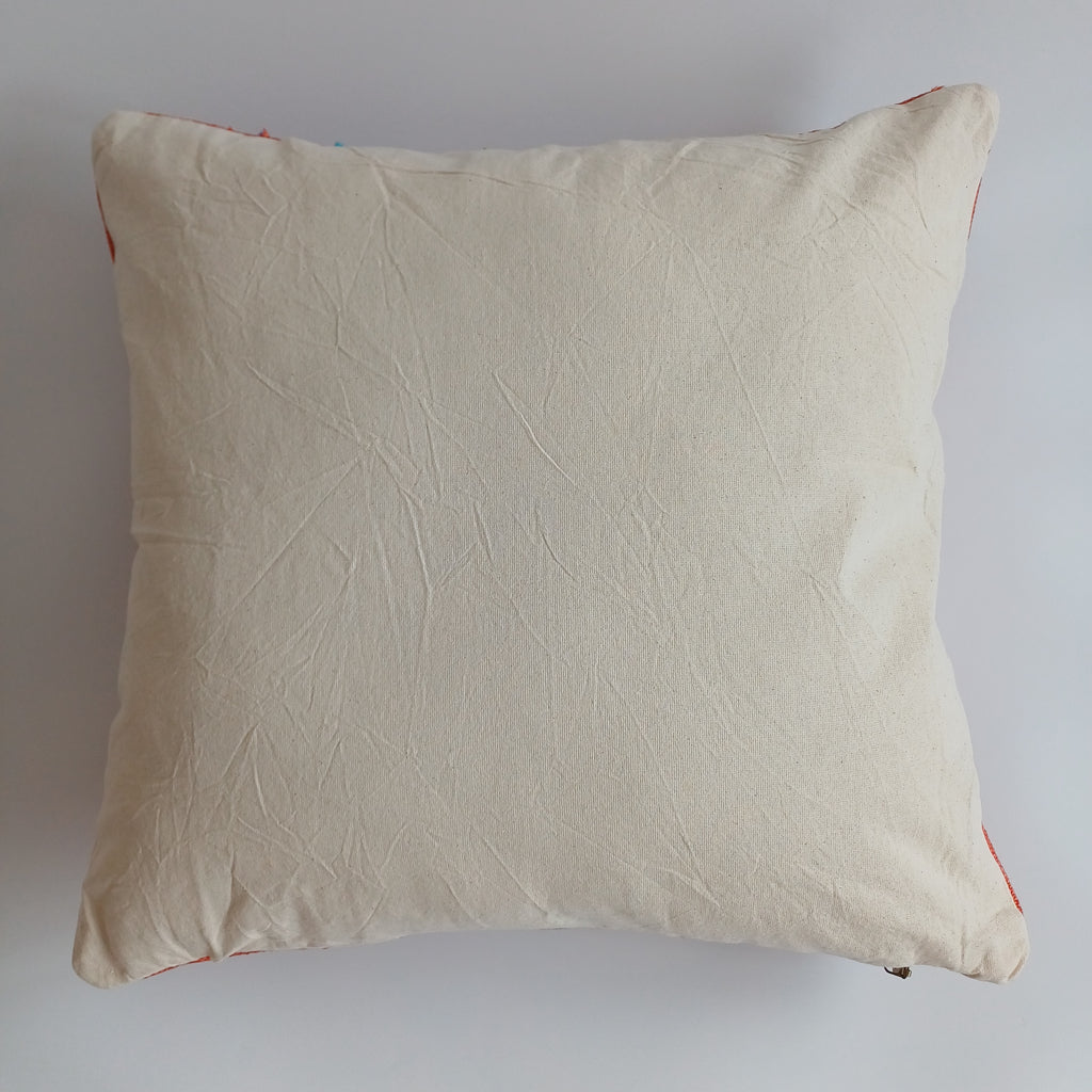 Moroccan Handmade Red Cactus Silk Cushion Cover 20''x20'' / 50x50 CM