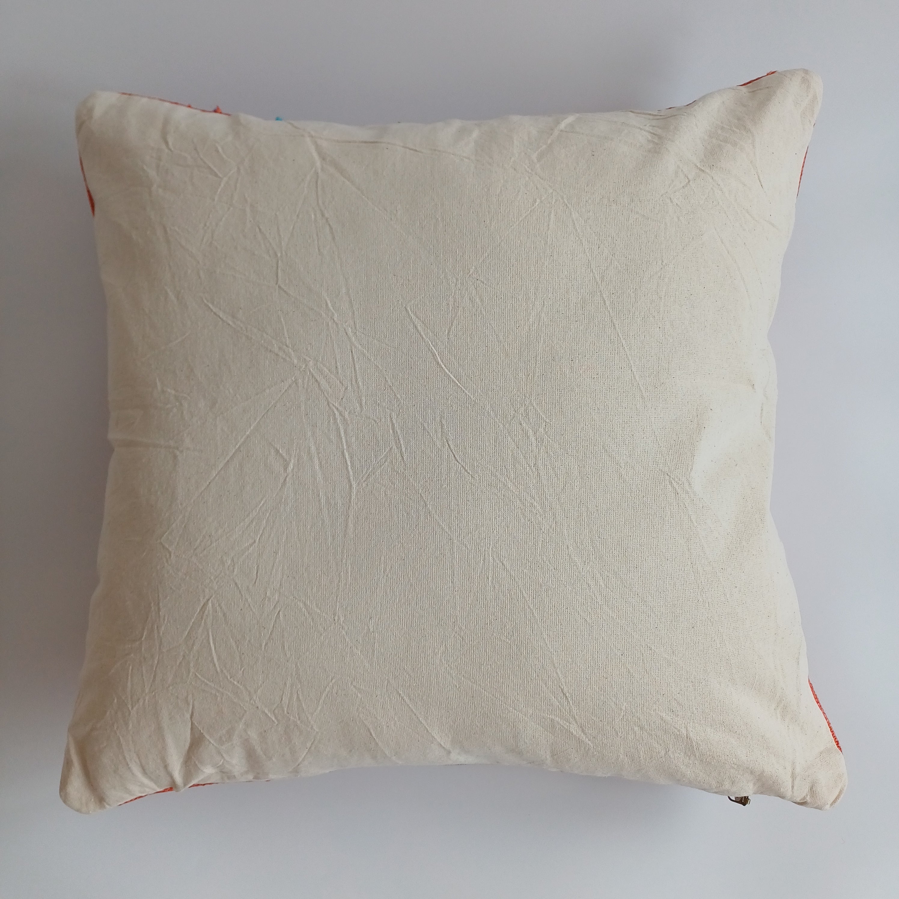 Moroccan Handmade Red Cactus Silk Cushion Cover 20''x20'' / 50x50 CM