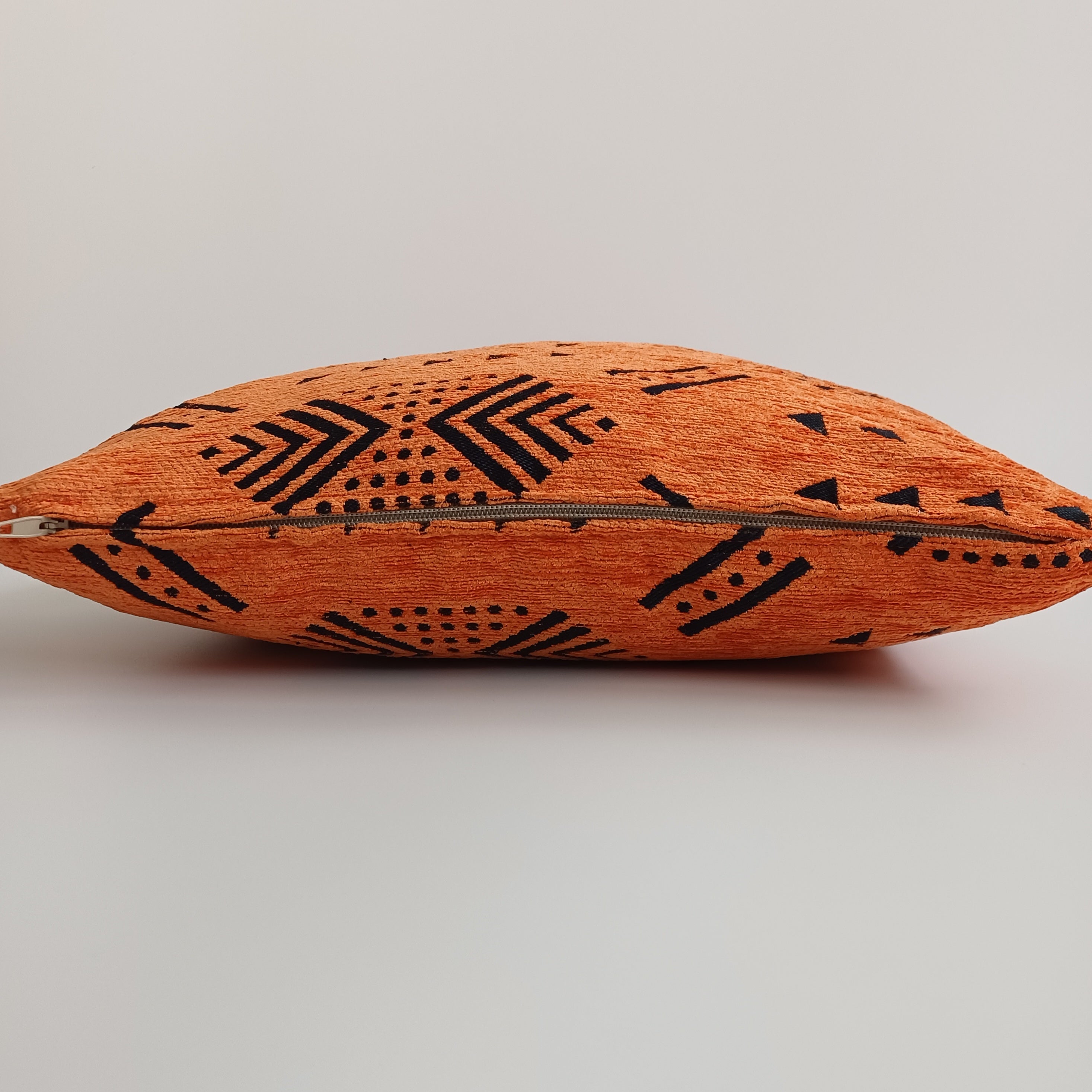 Moroccan Handmade Burnt Orange Velvet Cushion Cover 16''x16'' / 40x40 CM