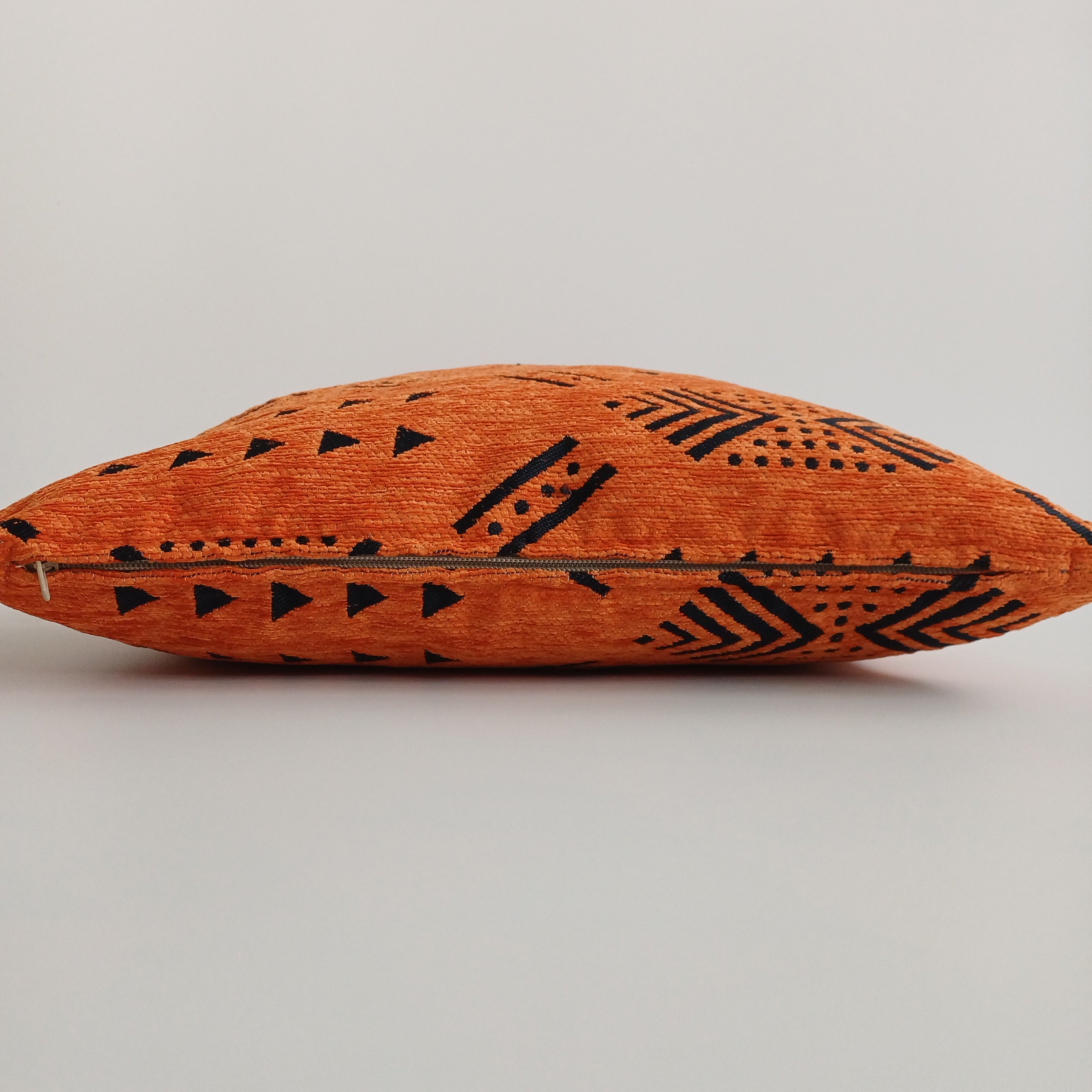Moroccan Handmade Burnt Orange Velvet Cushion Cover 16''x16'' / 40x40 CM