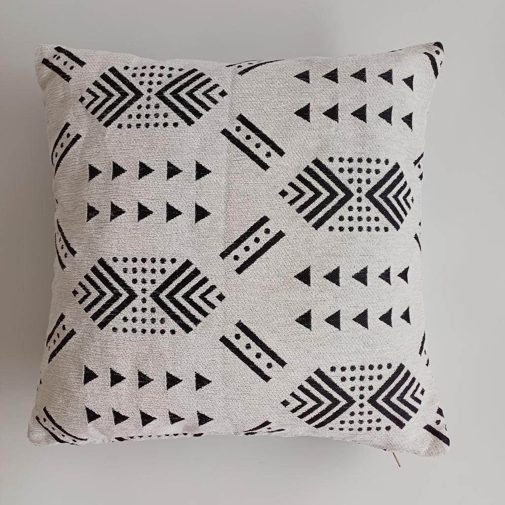 Moroccan Handmade White Velvet Cushion Cover 16''x16'' / 40x40 CM