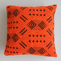Moroccan Handmade Orange Velvet Cushion Cover 16''x16'' / 40x40 CM