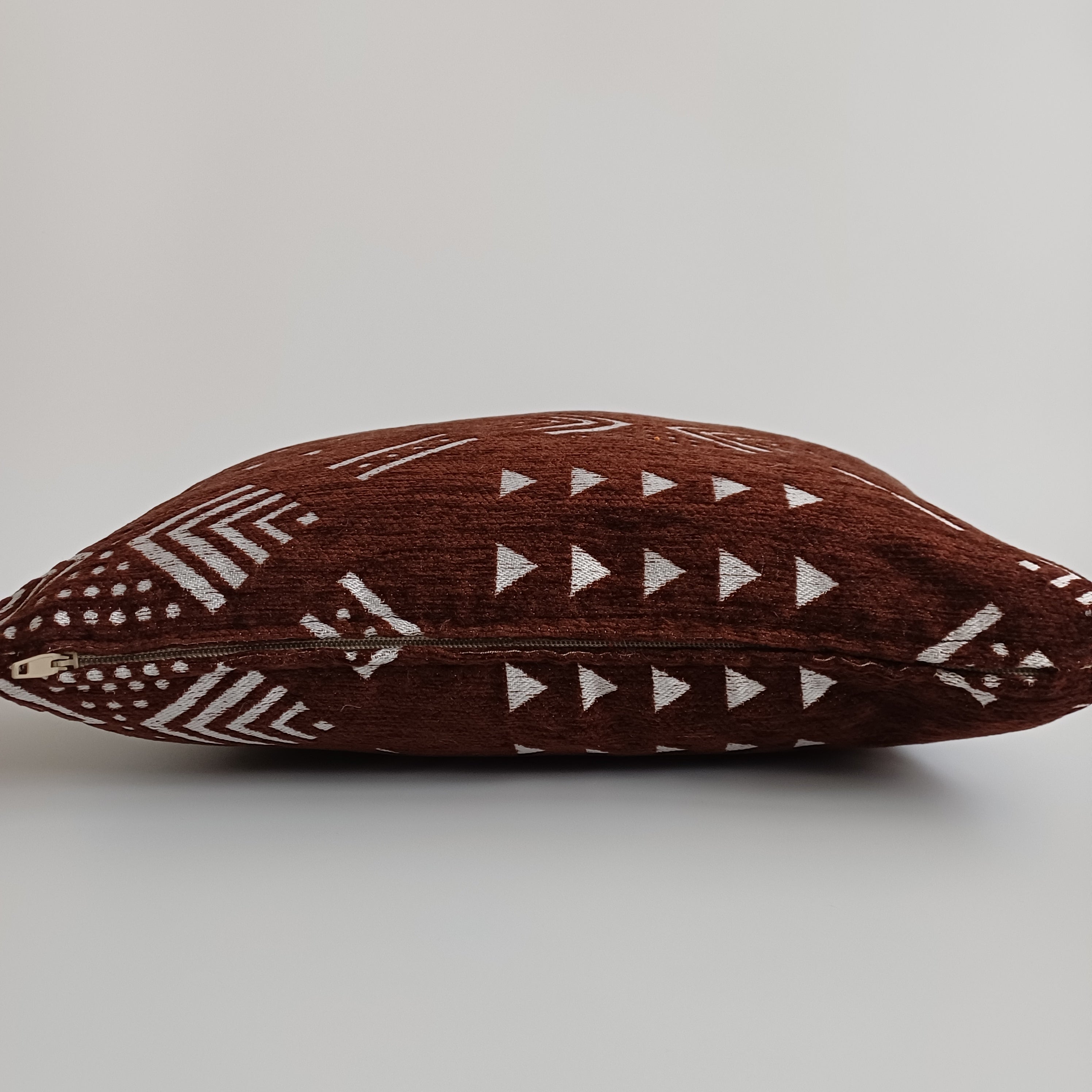 Moroccan Handmade Brown Velvet Cushion Cover 16''x16'' / 40x40 CM