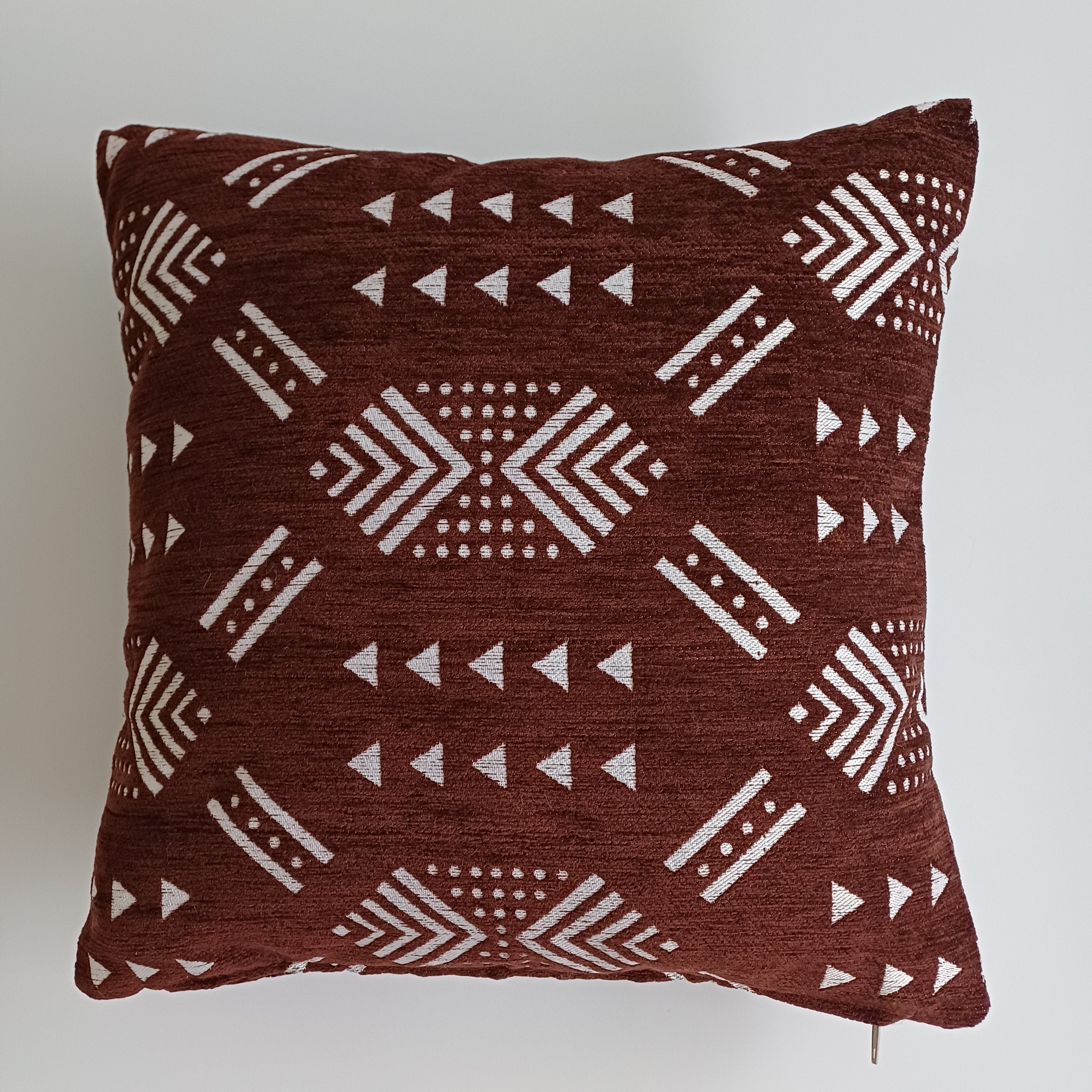 Moroccan Handmade Brown Velvet Cushion Cover 16''x16'' / 40x40 CM