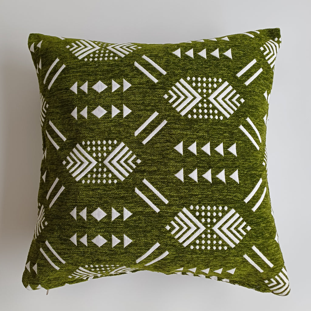 Moroccan Handmade Green Velvet Cushion Cover 20''x20'' / 50x50 CM