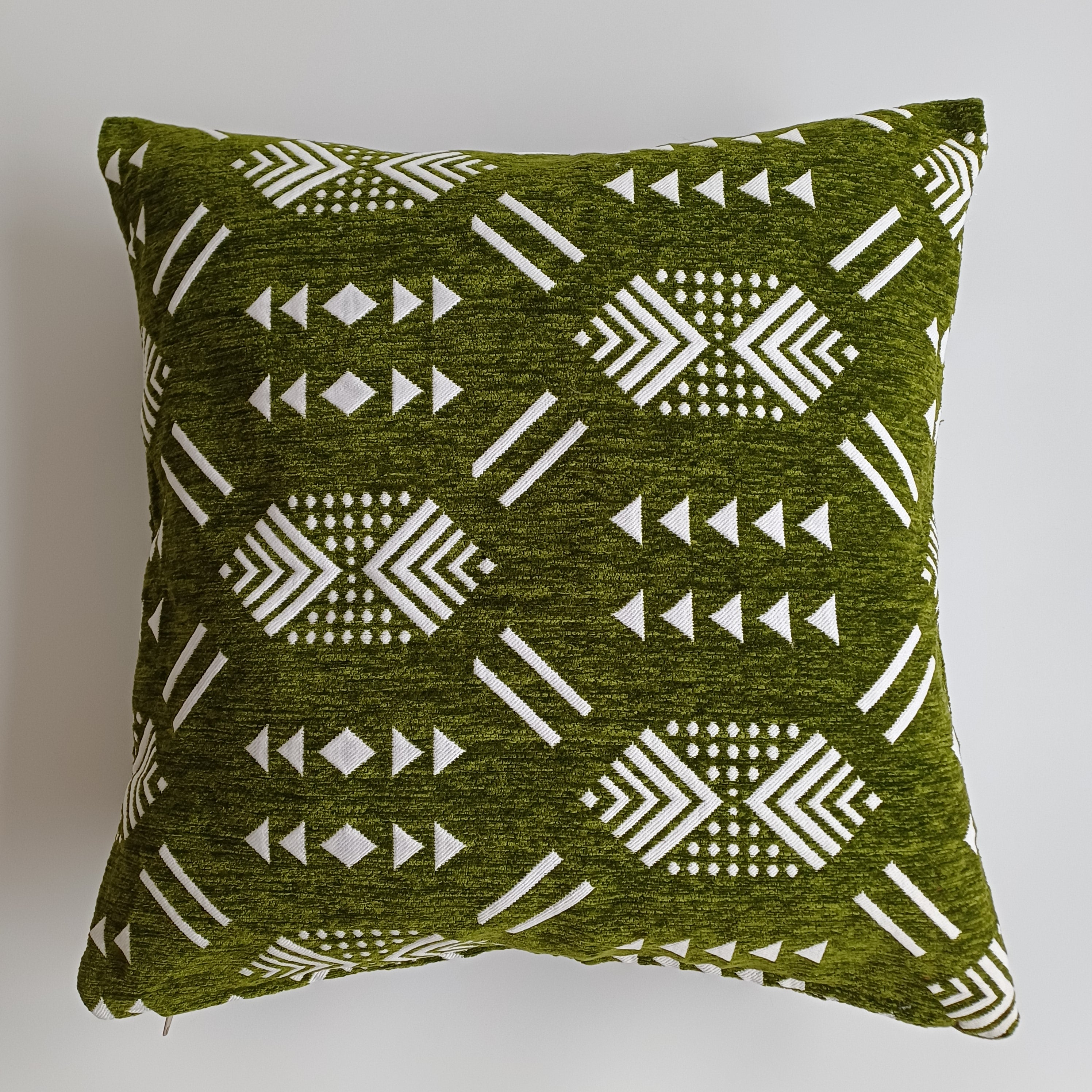Moroccan Handmade Green Velvet Cushion Cover 20''x20'' / 50x50 CM