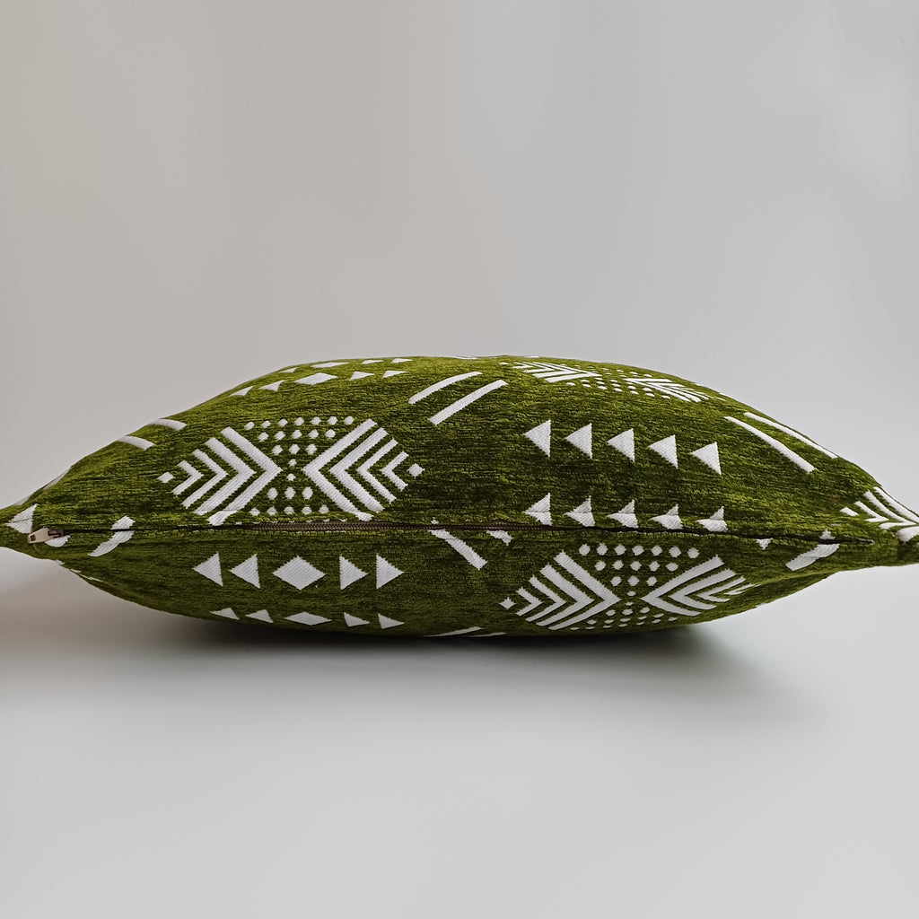 Moroccan Handmade Green Velvet Cushion Cover 20''x20'' / 50x50 CM