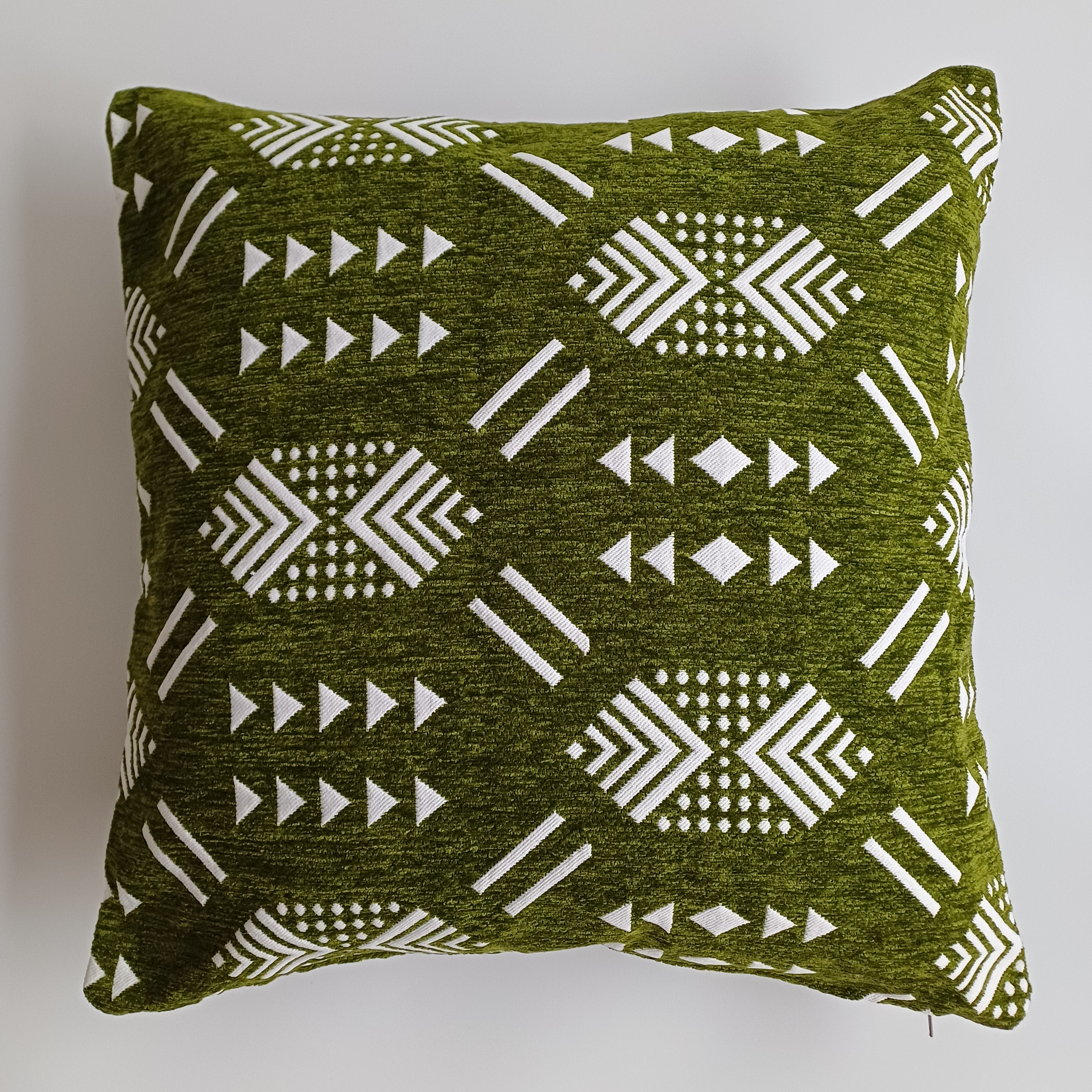 Moroccan Handmade Green Velvet Cushion Cover 20''x20'' / 50x50 CM
