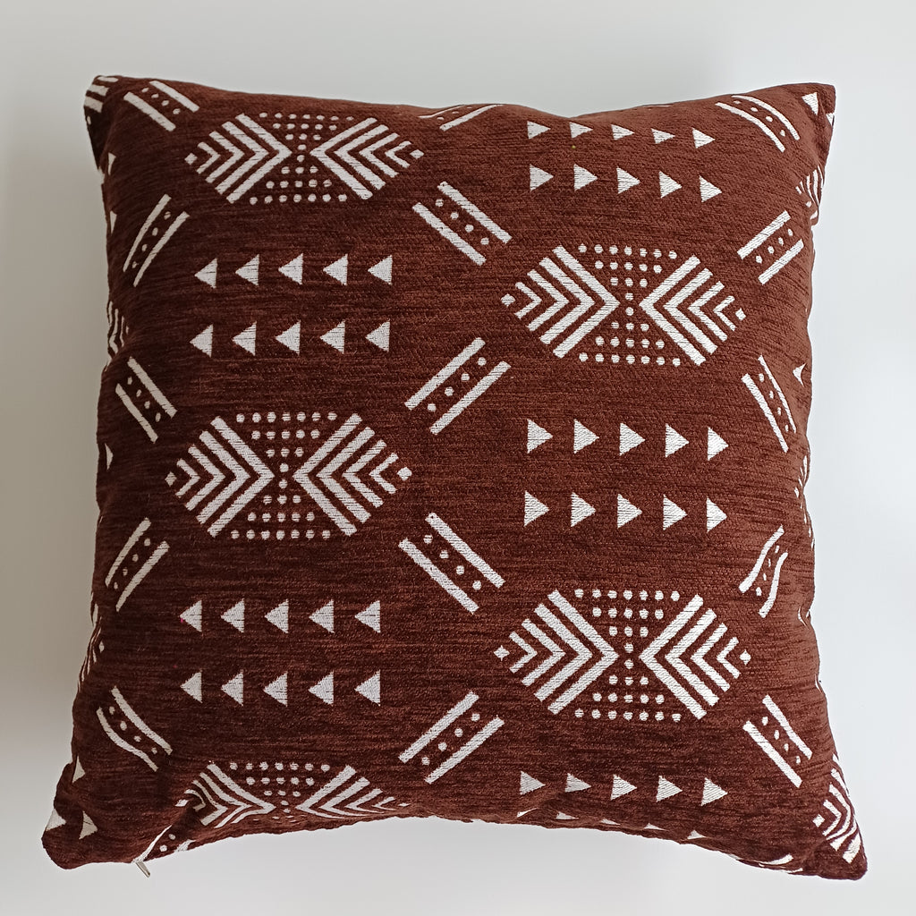 Moroccan Handmade Deep Brown Velvet  Cushion Cover 20''x20'' / 50x50 CM
