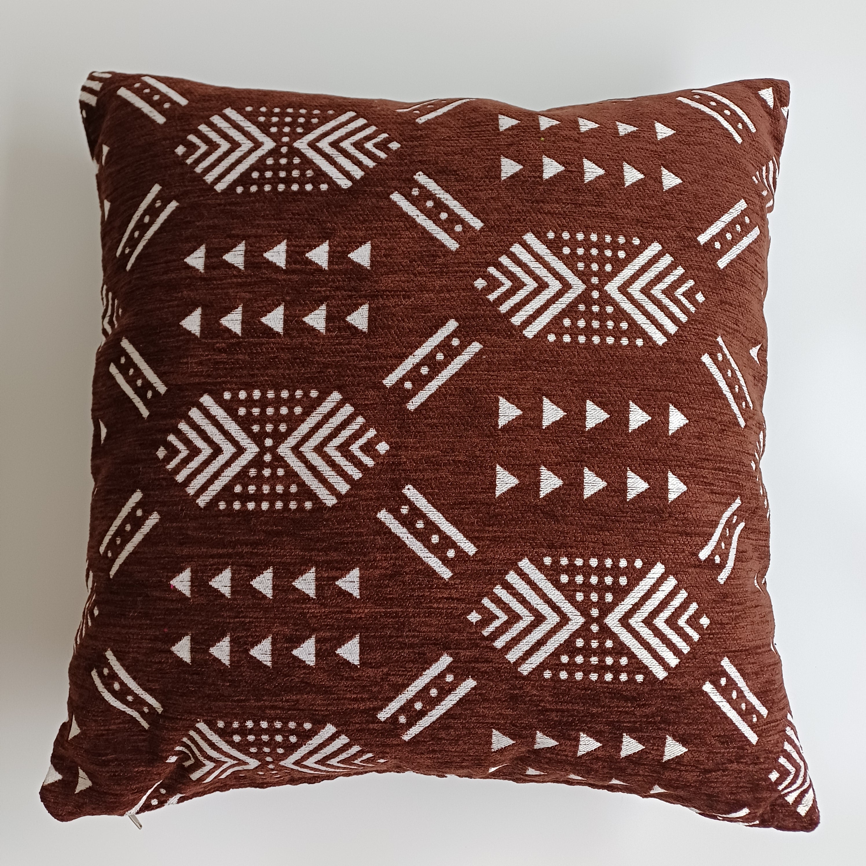 Moroccan Handmade Deep Brown Velvet  Cushion Cover 20''x20'' / 50x50 CM