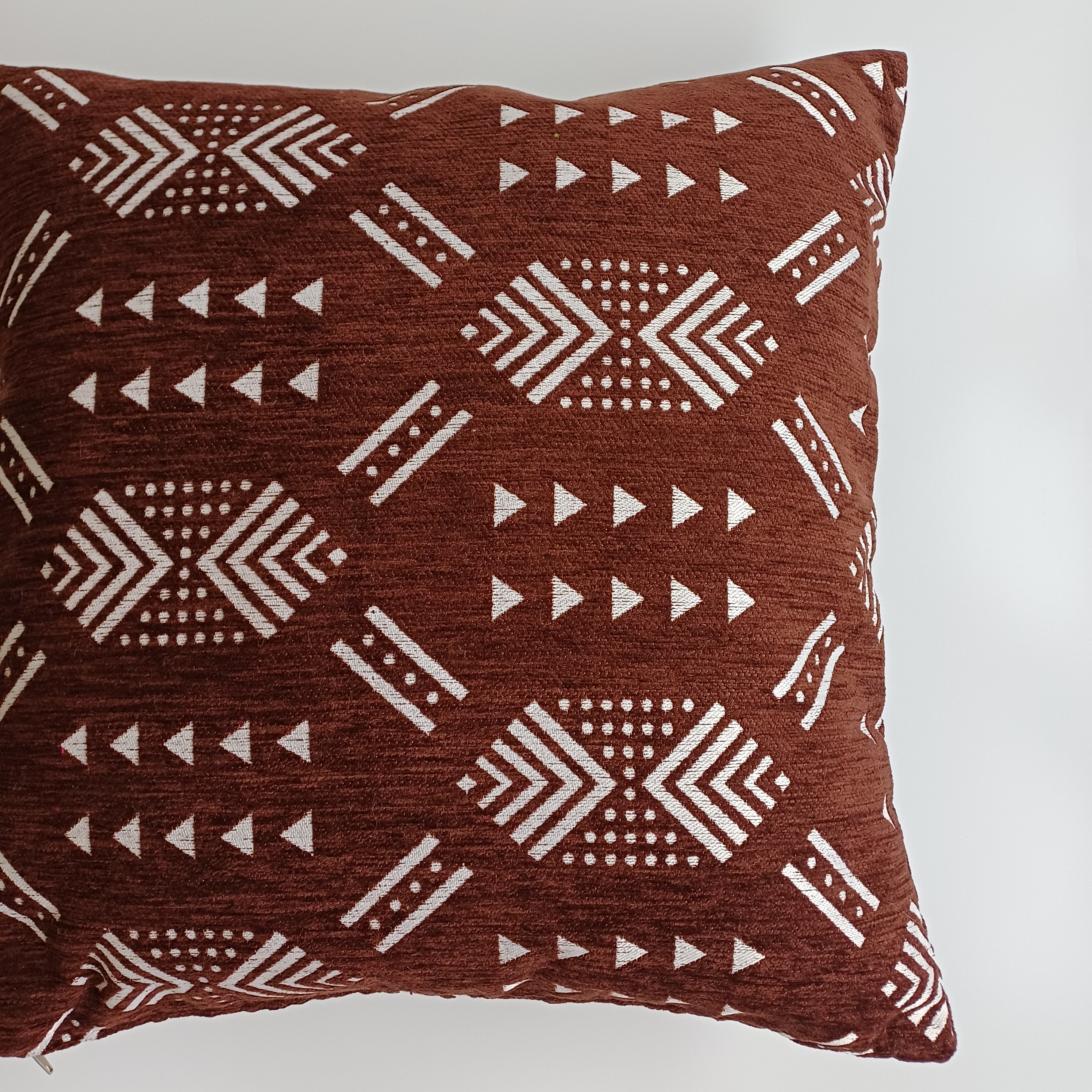 Moroccan Handmade Deep Brown Velvet  Cushion Cover 20''x20'' / 50x50 CM