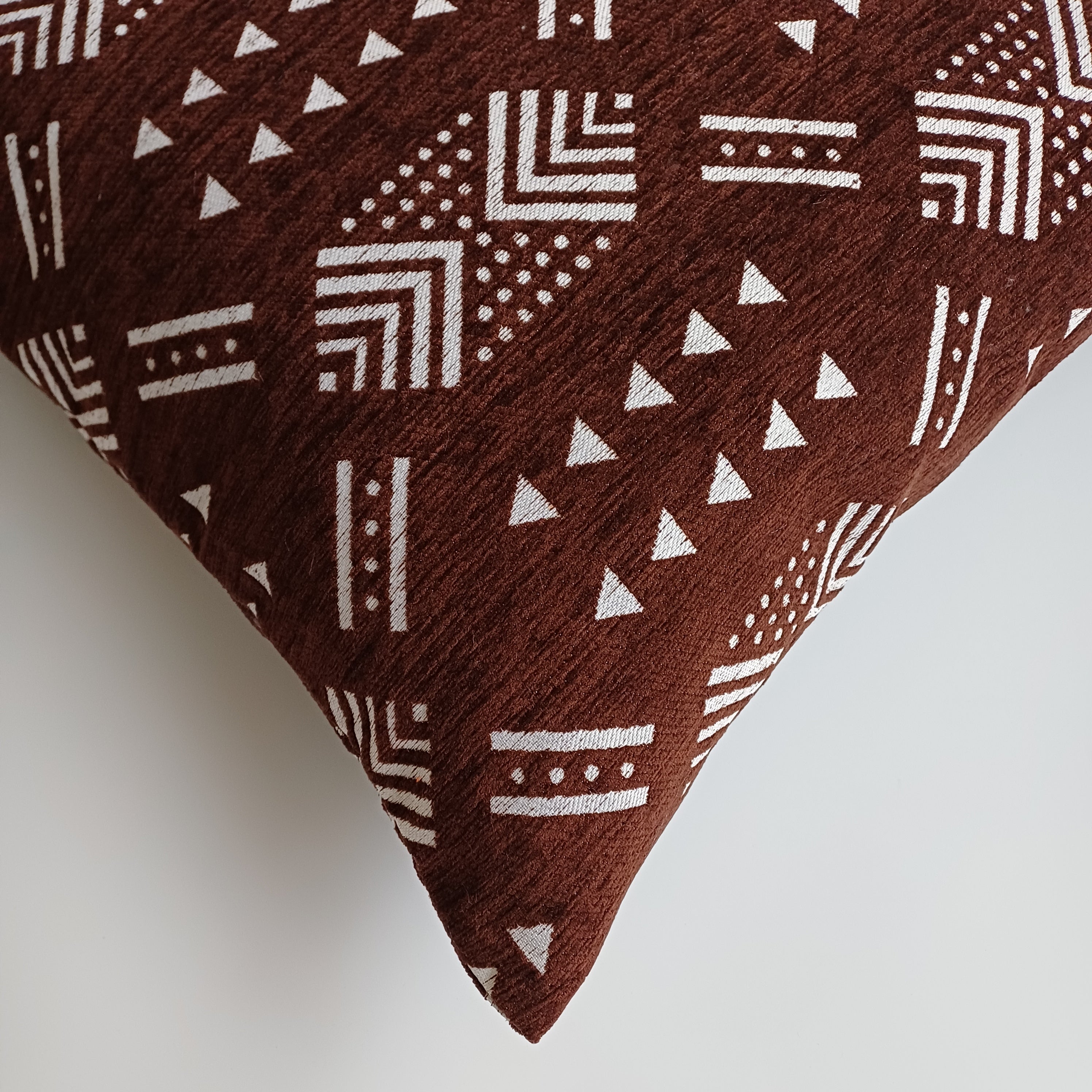 Moroccan Handmade Deep Brown Velvet  Cushion Cover 20''x20'' / 50x50 CM