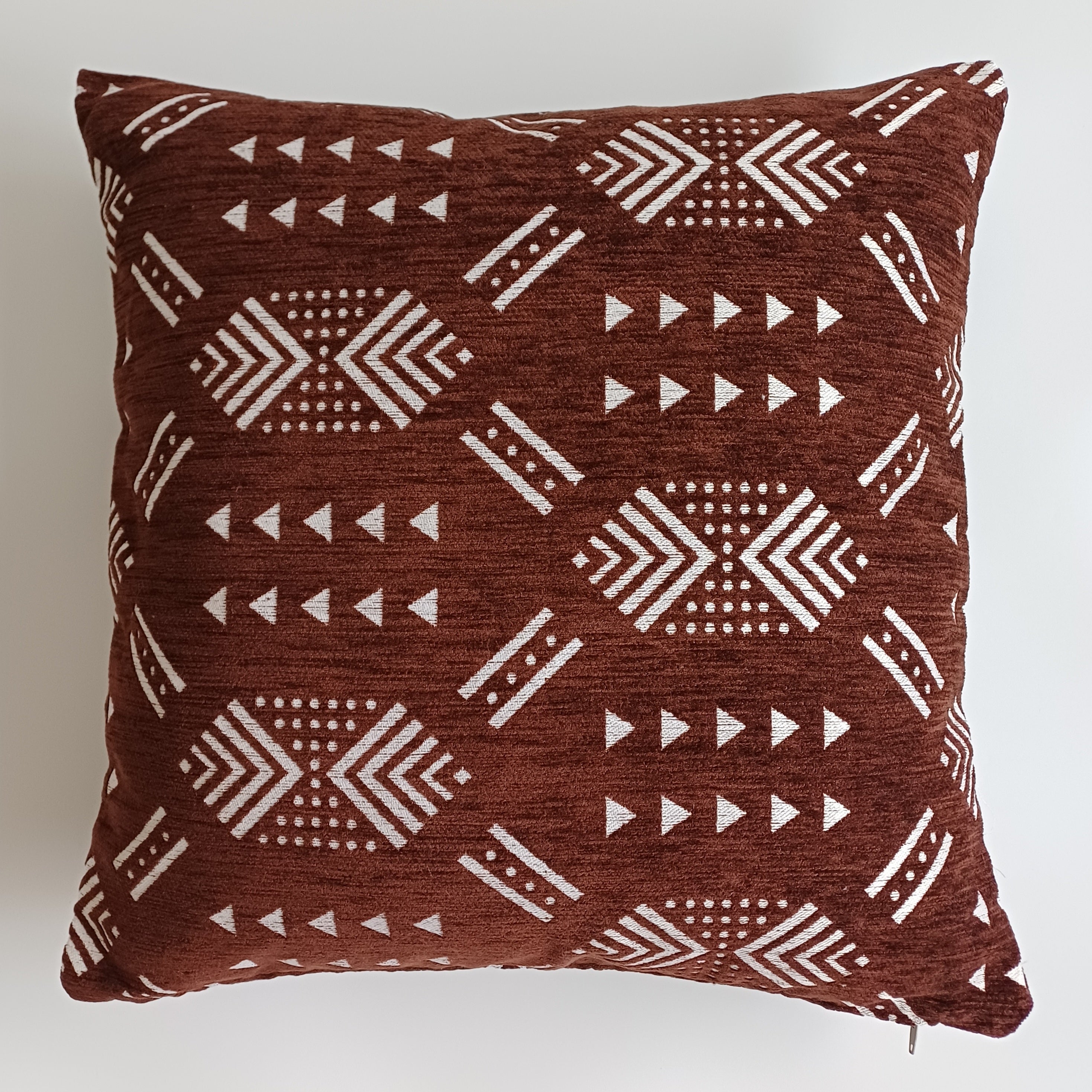 Moroccan Handmade Deep Brown Velvet  Cushion Cover 20''x20'' / 50x50 CM