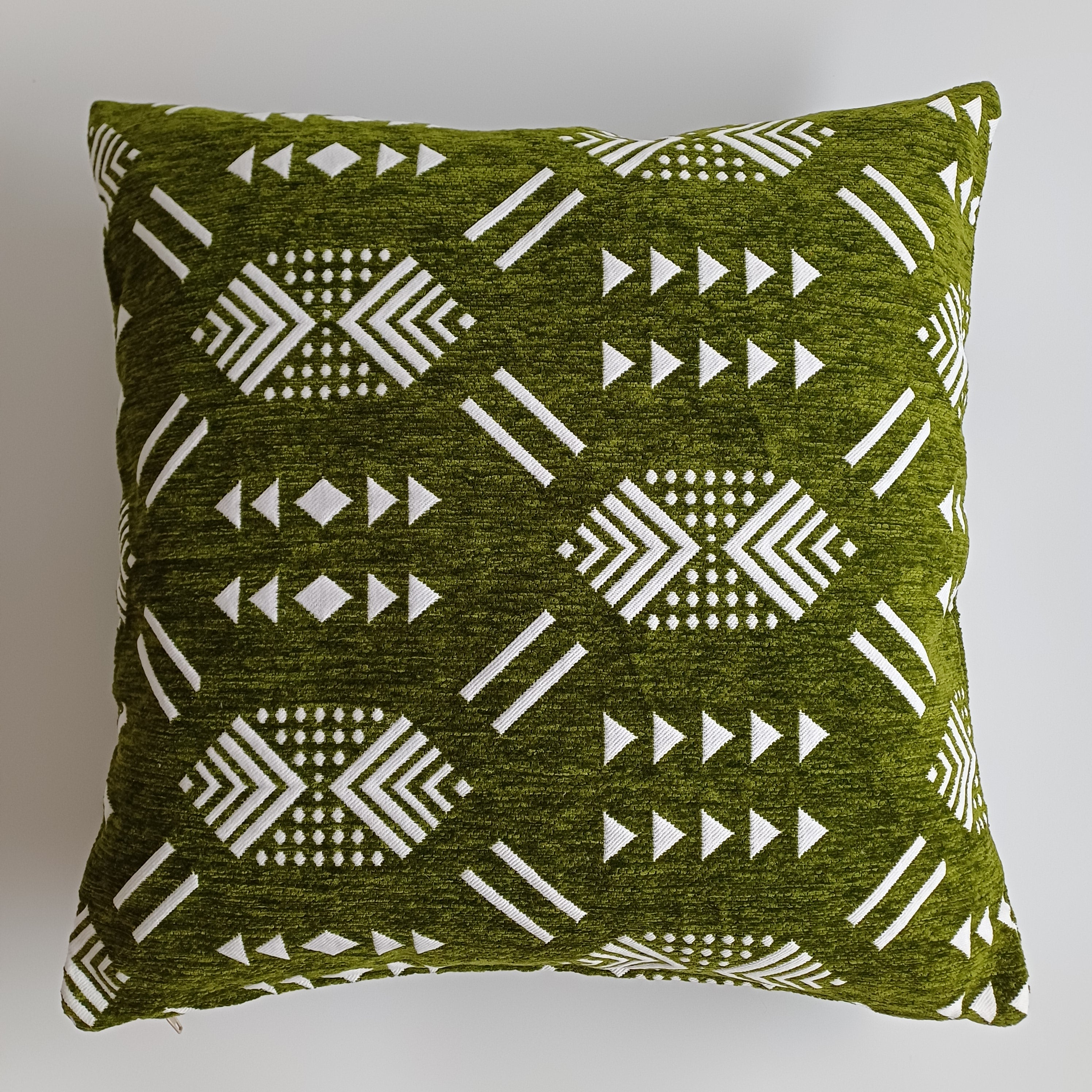 Moroccan Handmade Green Velvet Cushion Cover 20''x20'' / 50x50 CM
