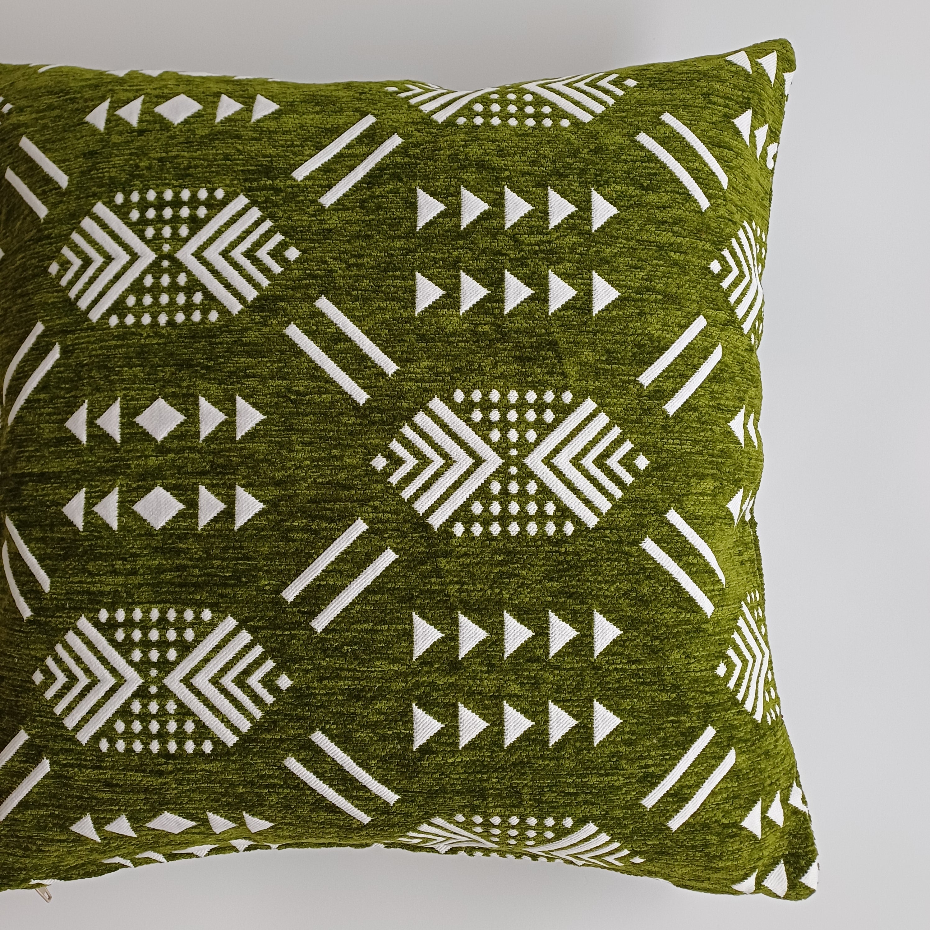 Moroccan Handmade Green Velvet Cushion Cover 20''x20'' / 50x50 CM