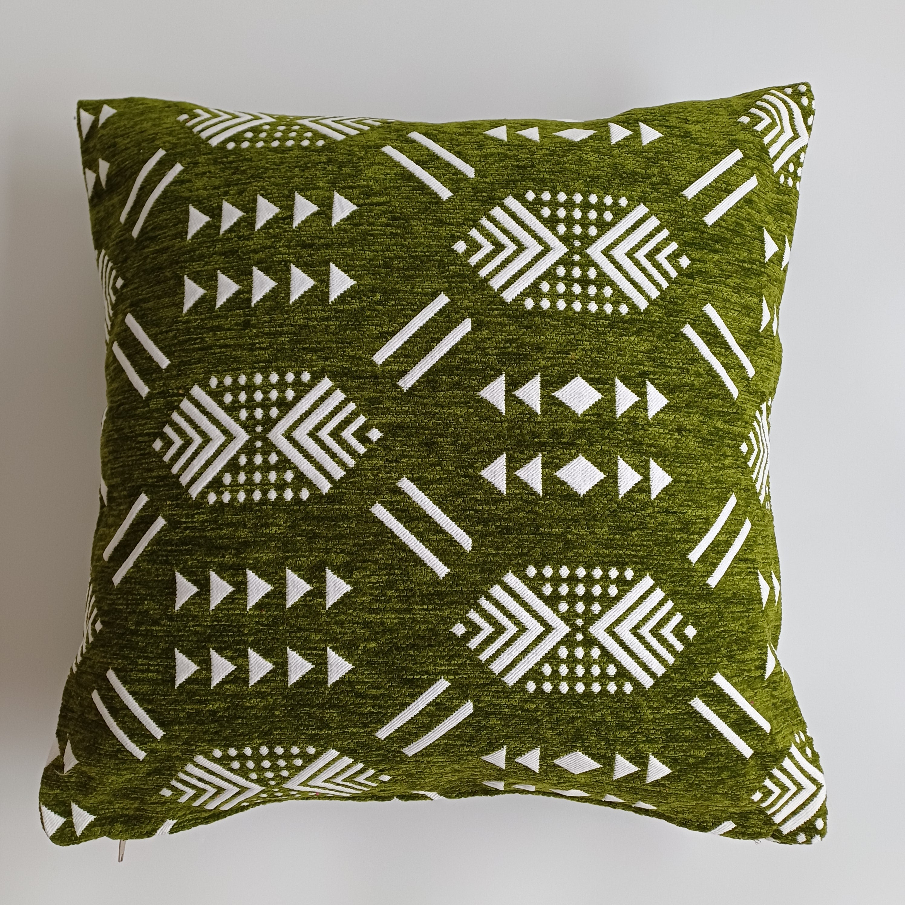 Moroccan Handmade Green Velvet Cushion Cover 20''x20'' / 50x50 CM