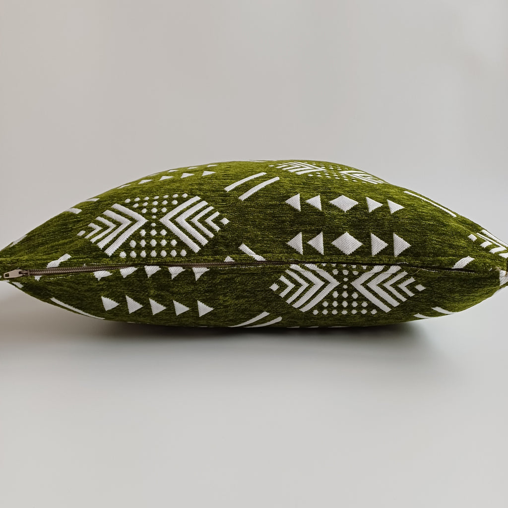 Moroccan Handmade Green Velvet Cushion Cover 20''x20'' / 50x50 CM