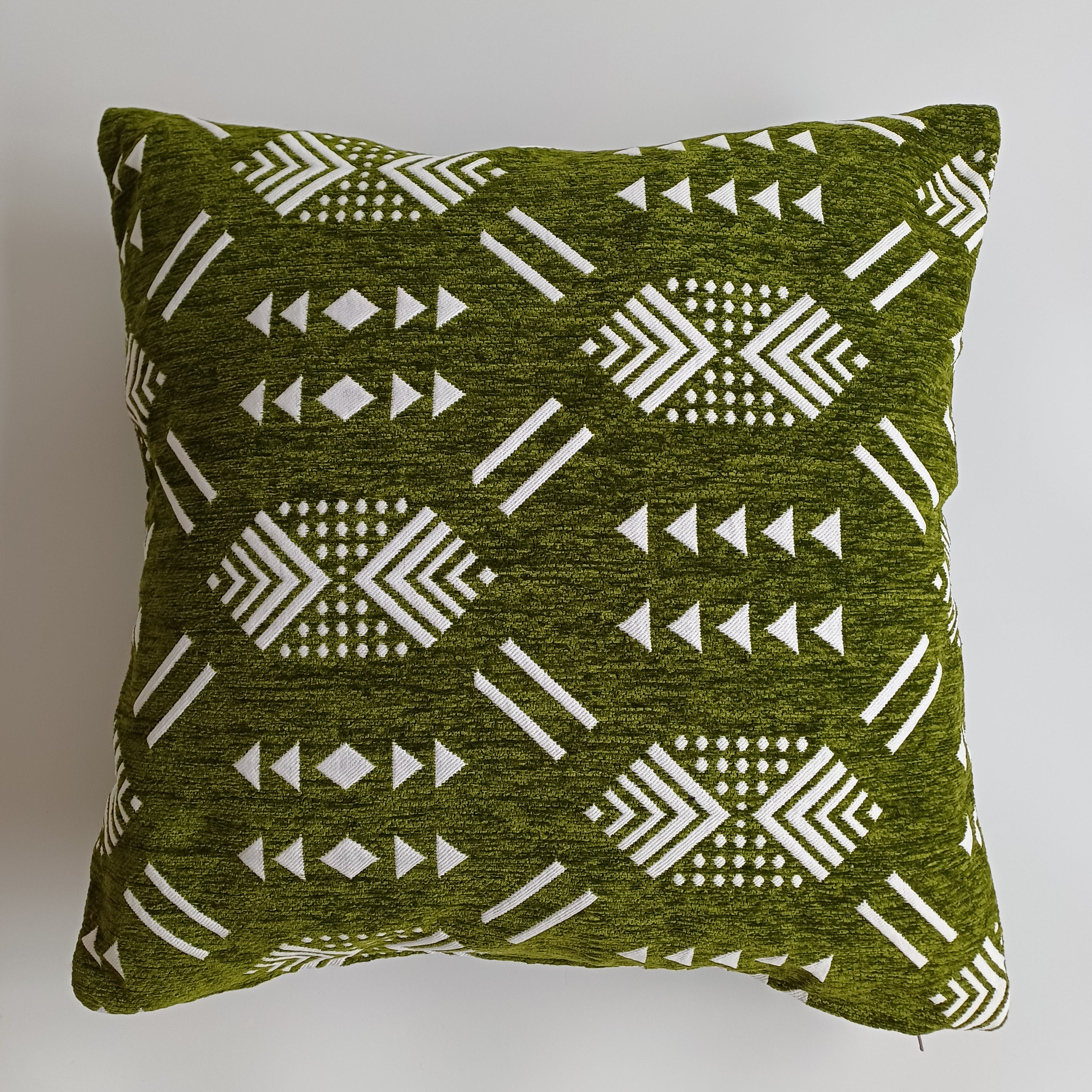 Moroccan Handmade Green Velvet Cushion Cover 20''x20'' / 50x50 CM