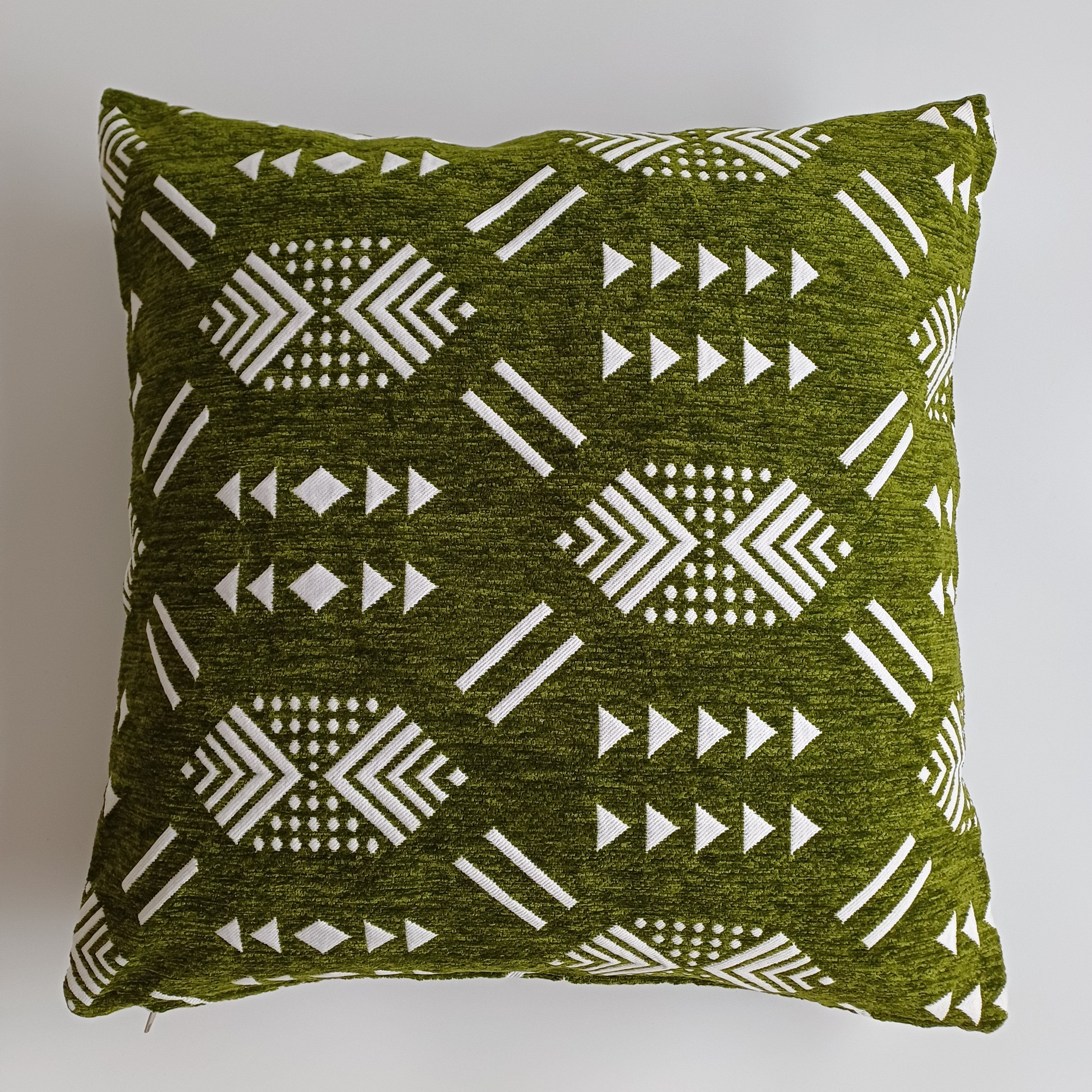 Moroccan Handmade Green Velvet Cushion Cover 20''x20'' / 50x50 CM