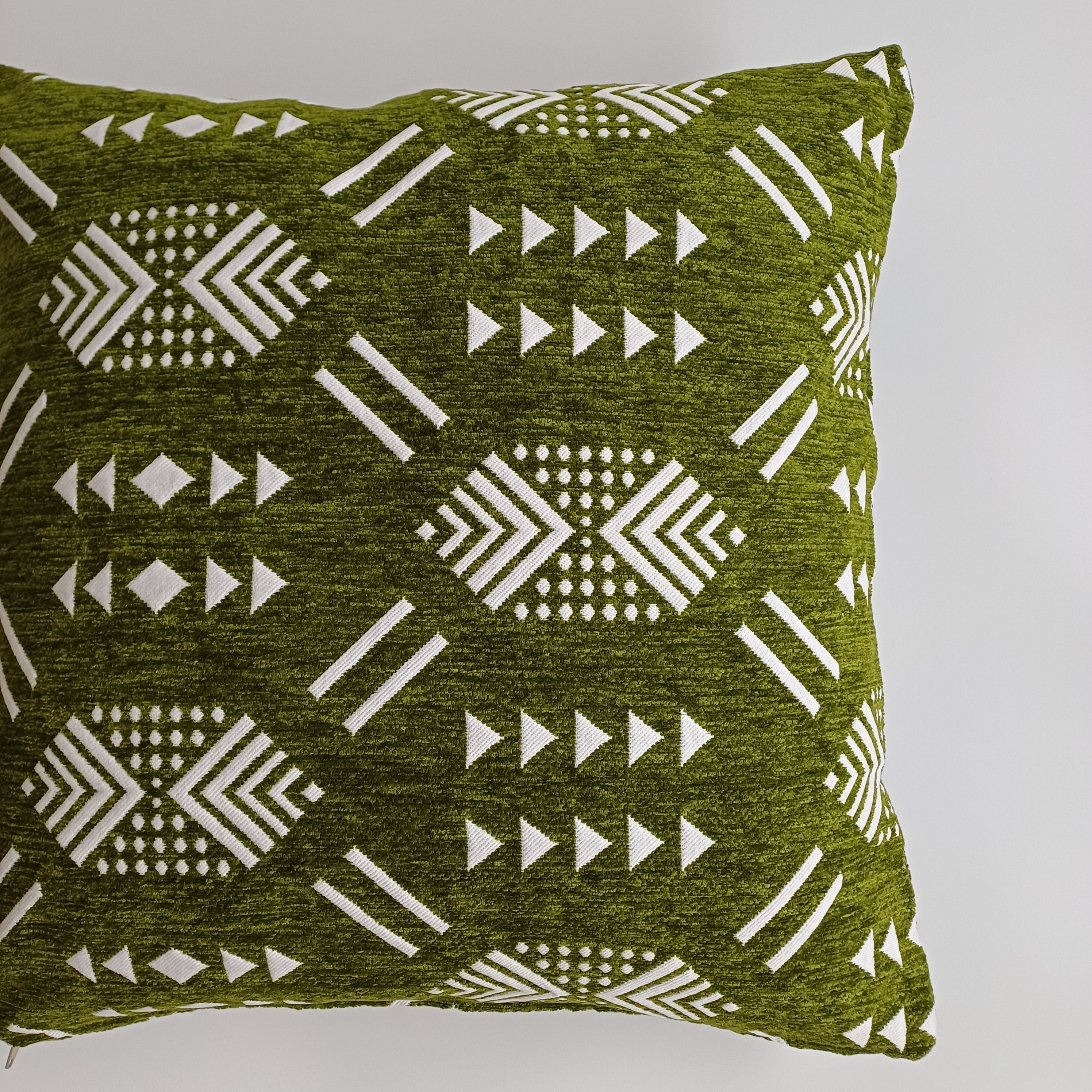 Moroccan Handmade Green Velvet Cushion Cover 20''x20'' / 50x50 CM