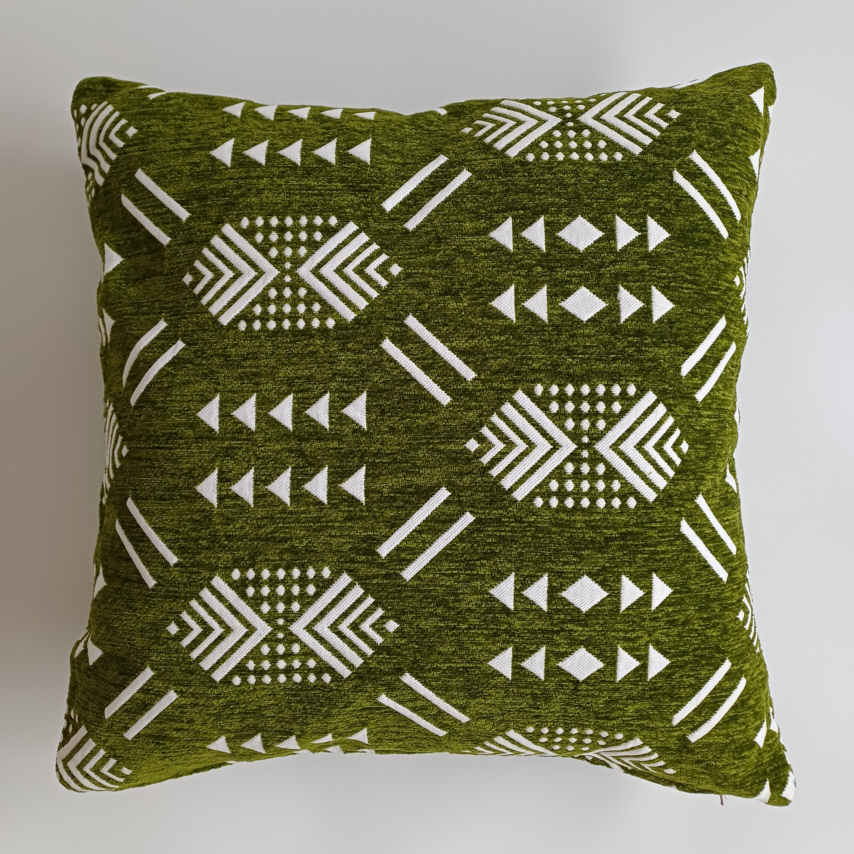 Moroccan Handmade Green Velvet Cushion Cover 20''x20'' / 50x50 CM