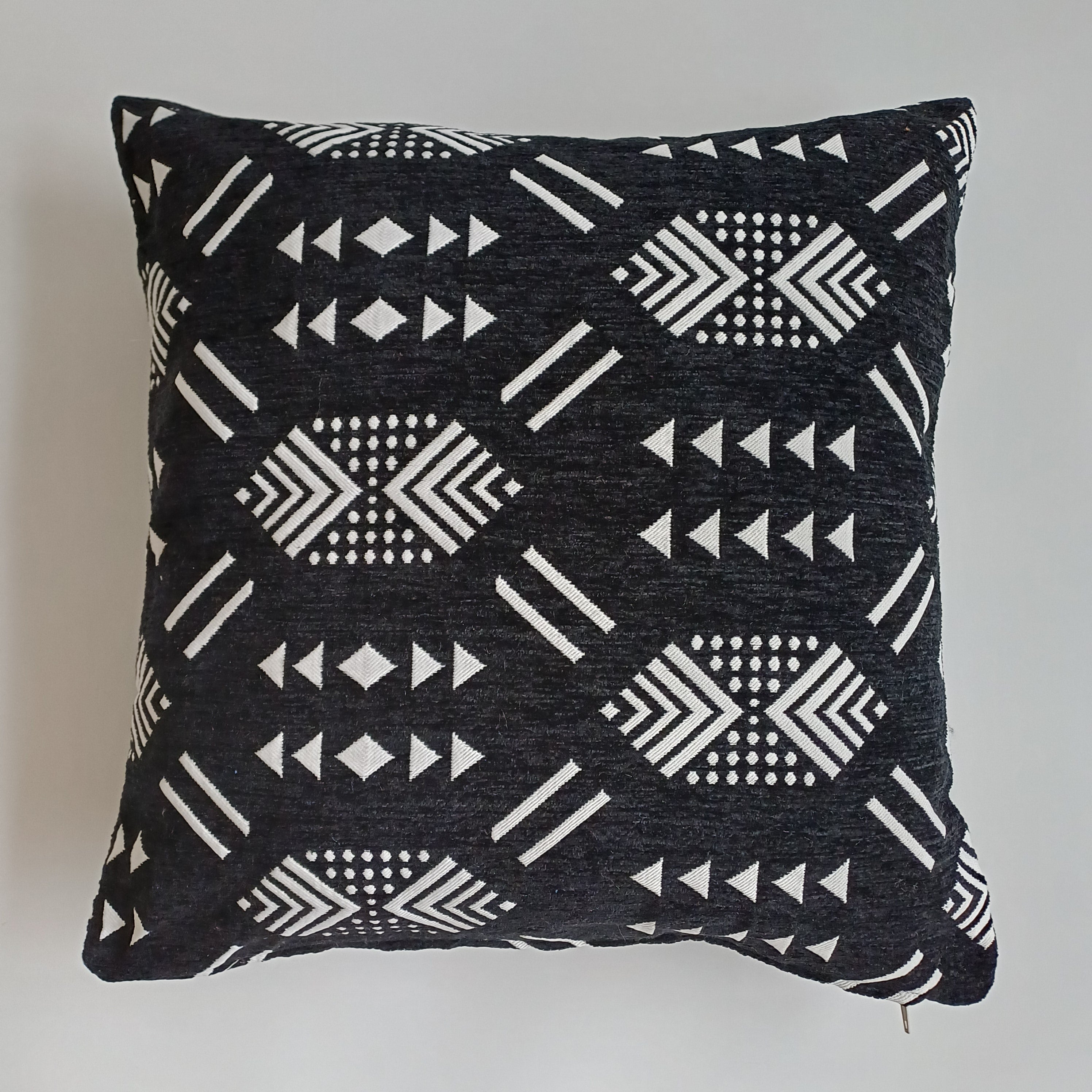 Moroccan Handmade Black Velvet Cushion Cover 20''x20'' / 50x50 CM