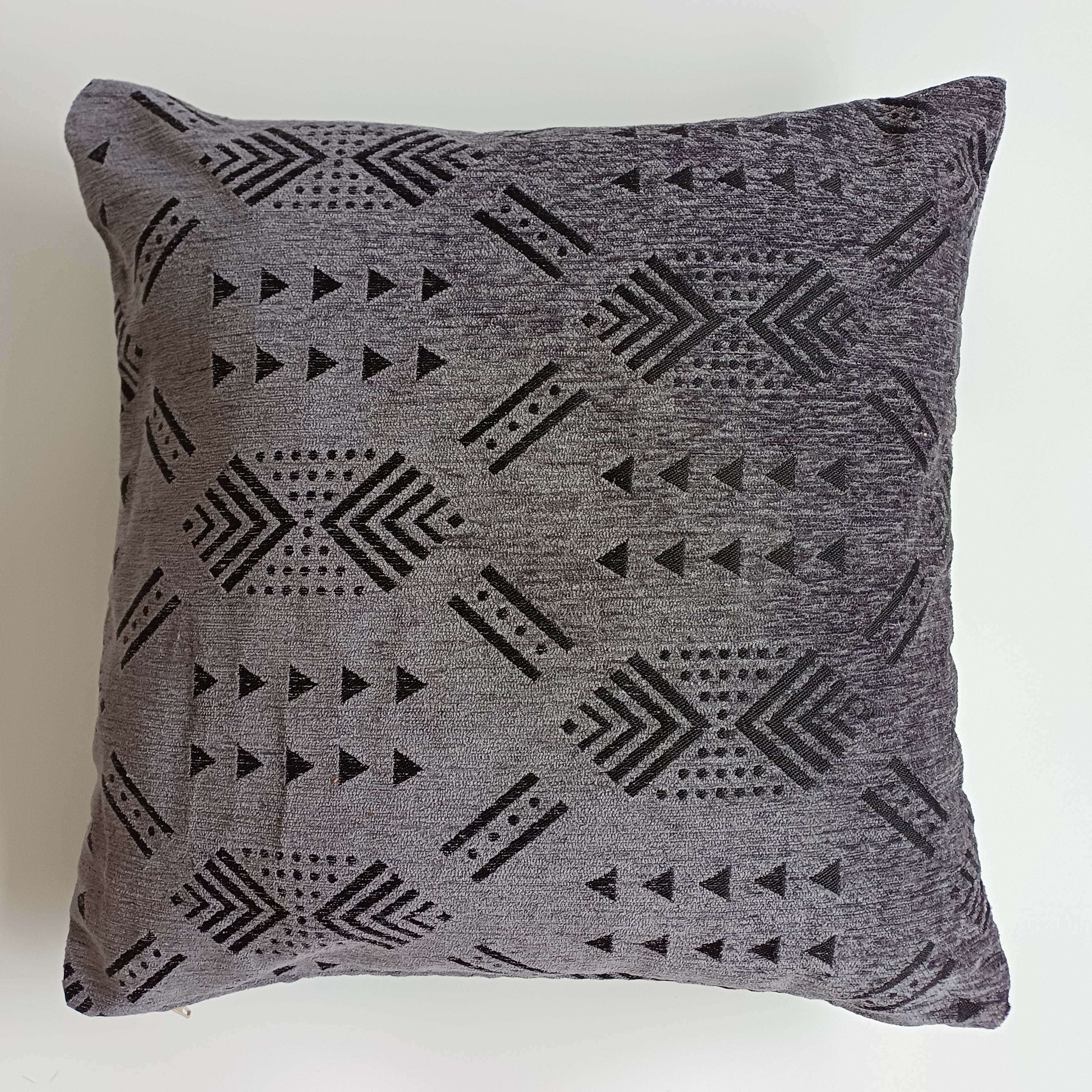 Moroccan Handmade Charcoal Velvet Cushion Cover 20''x20'' / 50x50 CM