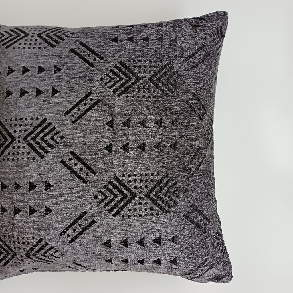 Moroccan Handmade Charcoal Velvet Cushion Cover 20''x20'' / 50x50 CM