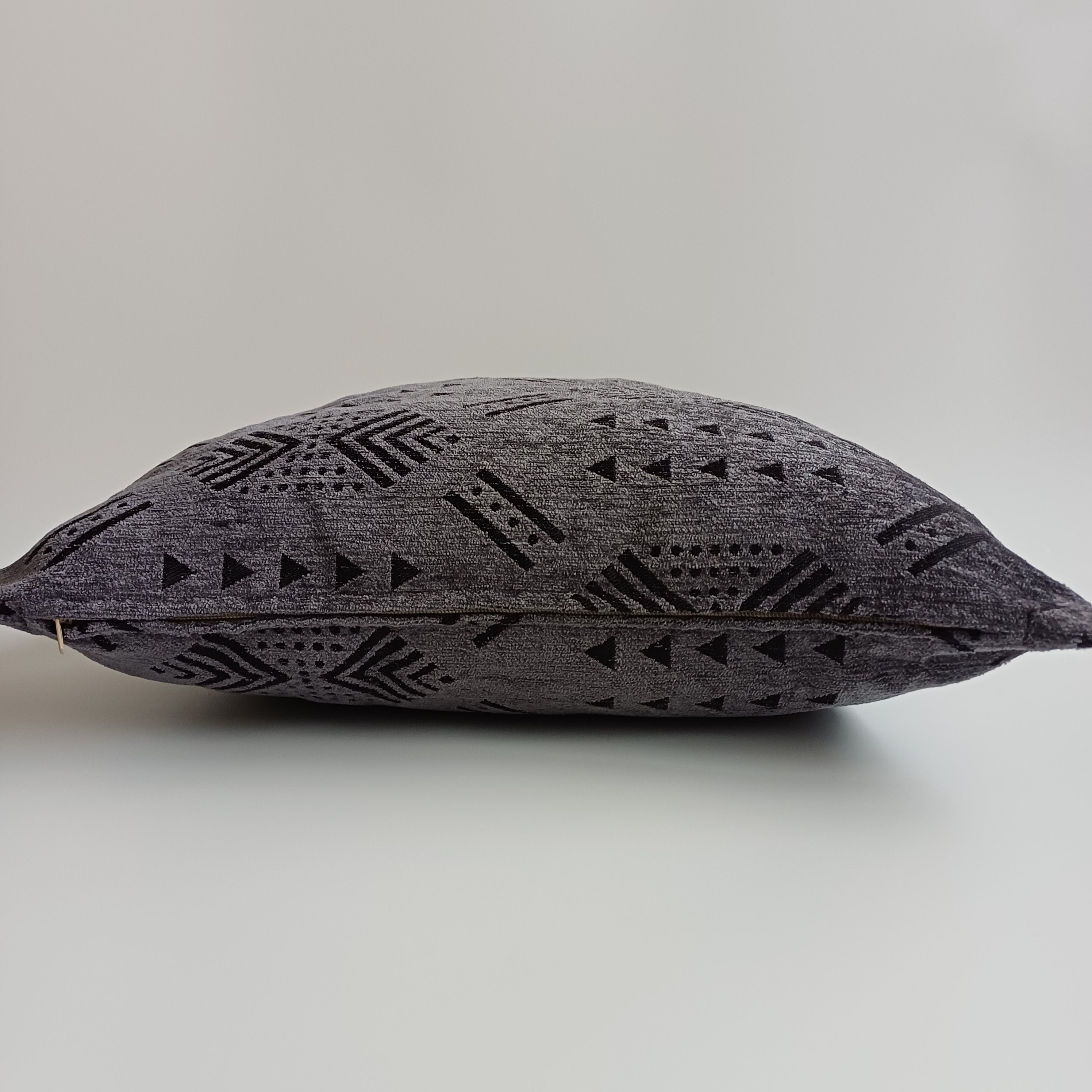 Moroccan Handmade Charcoal Velvet Cushion Cover 20''x20'' / 50x50 CM