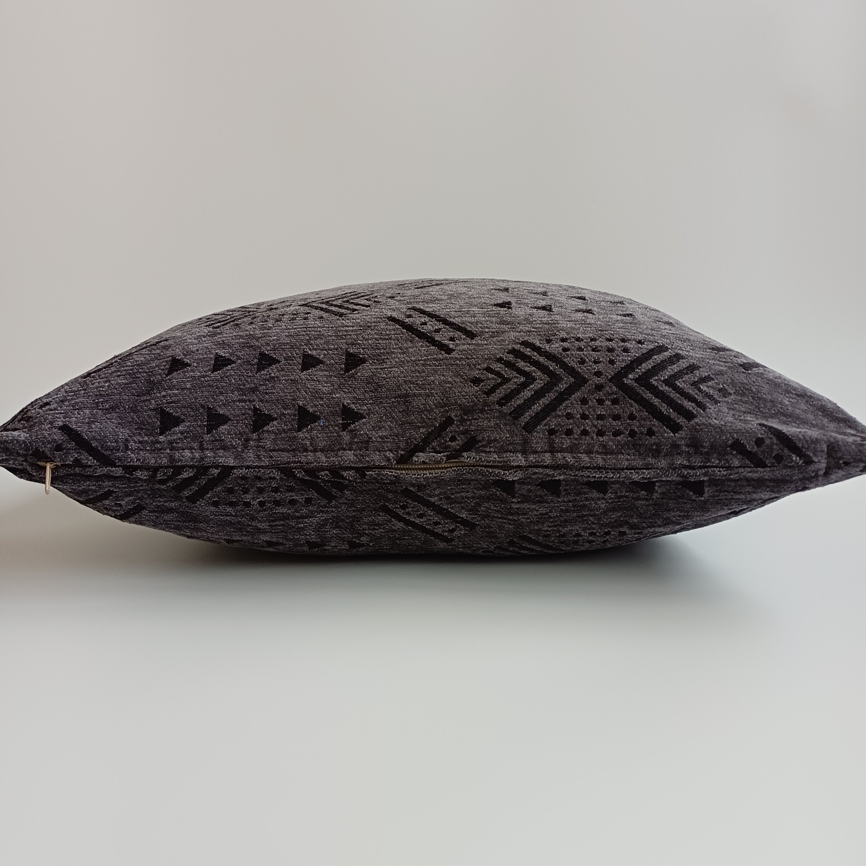 Moroccan Handmade Charcoal Velvet Cushion Cover 20''x20'' / 50x50 CM