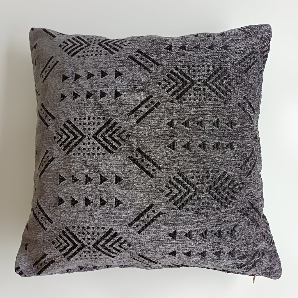 Moroccan Handmade Charcoal Velvet Cushion Cover 20''x20'' / 50x50 CM