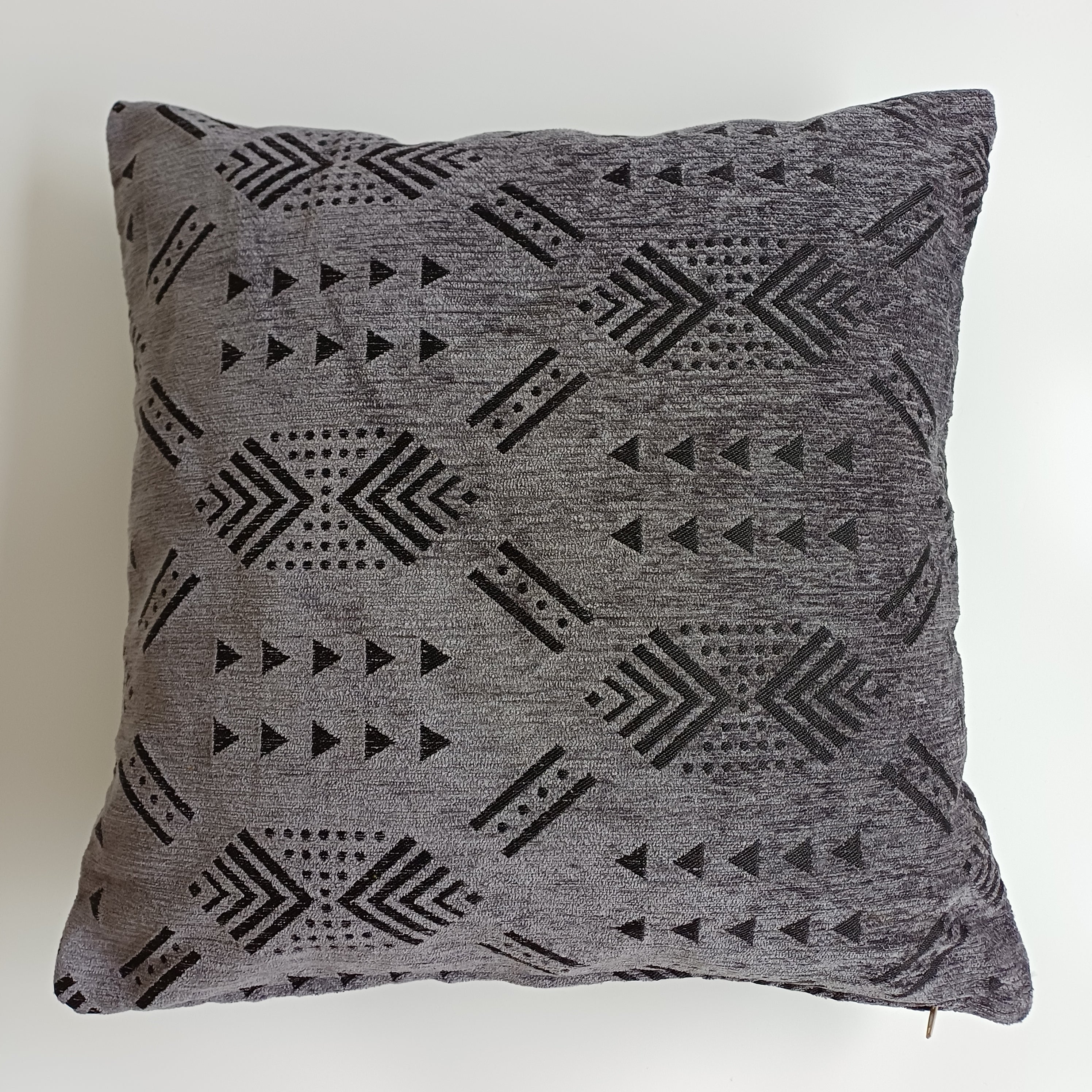Moroccan Handmade Charcoal Velvet Cushion Cover 20''x20'' / 50x50 CM