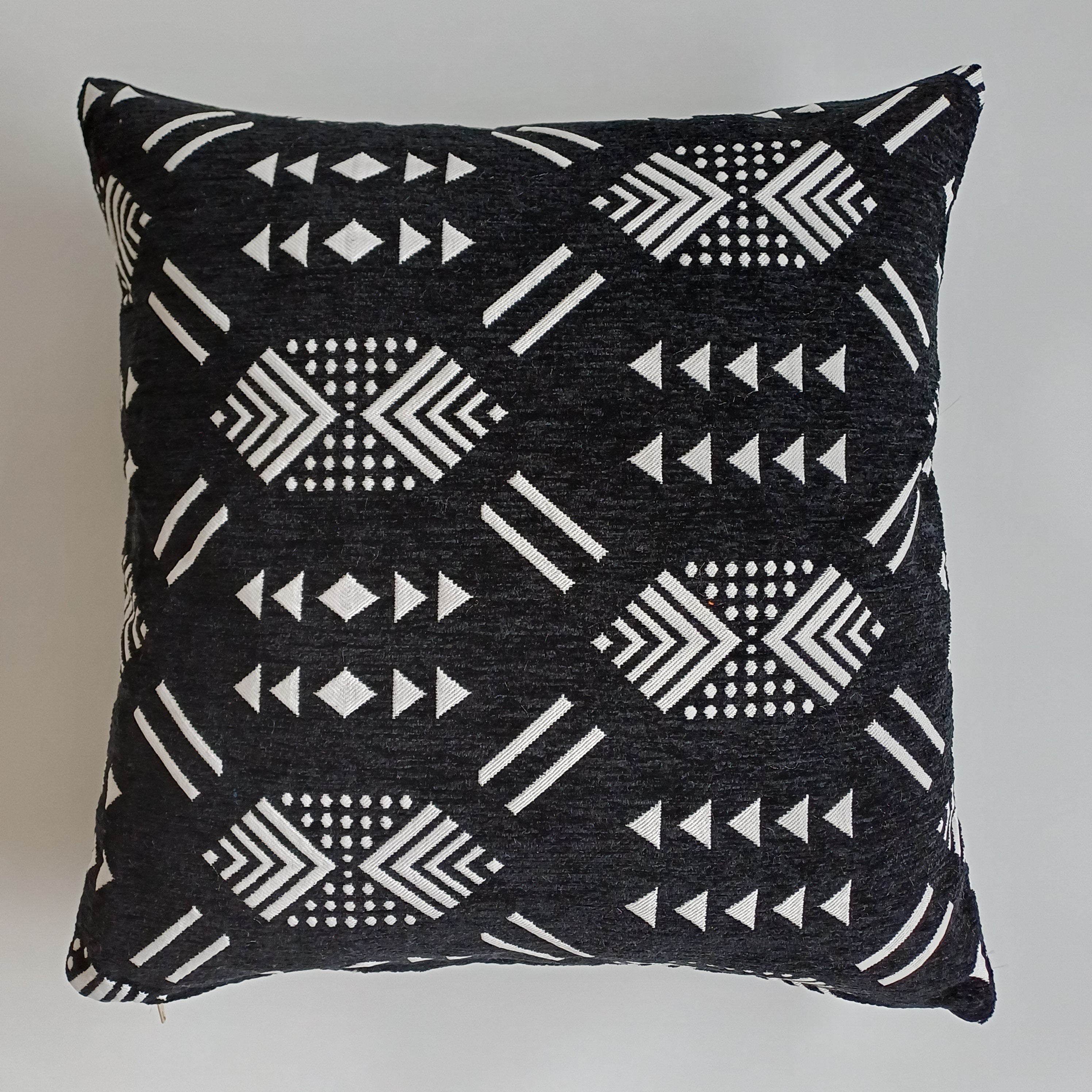 Moroccan Handmade Black Velvet Cushion Cover 20''x20'' / 50x50 CM
