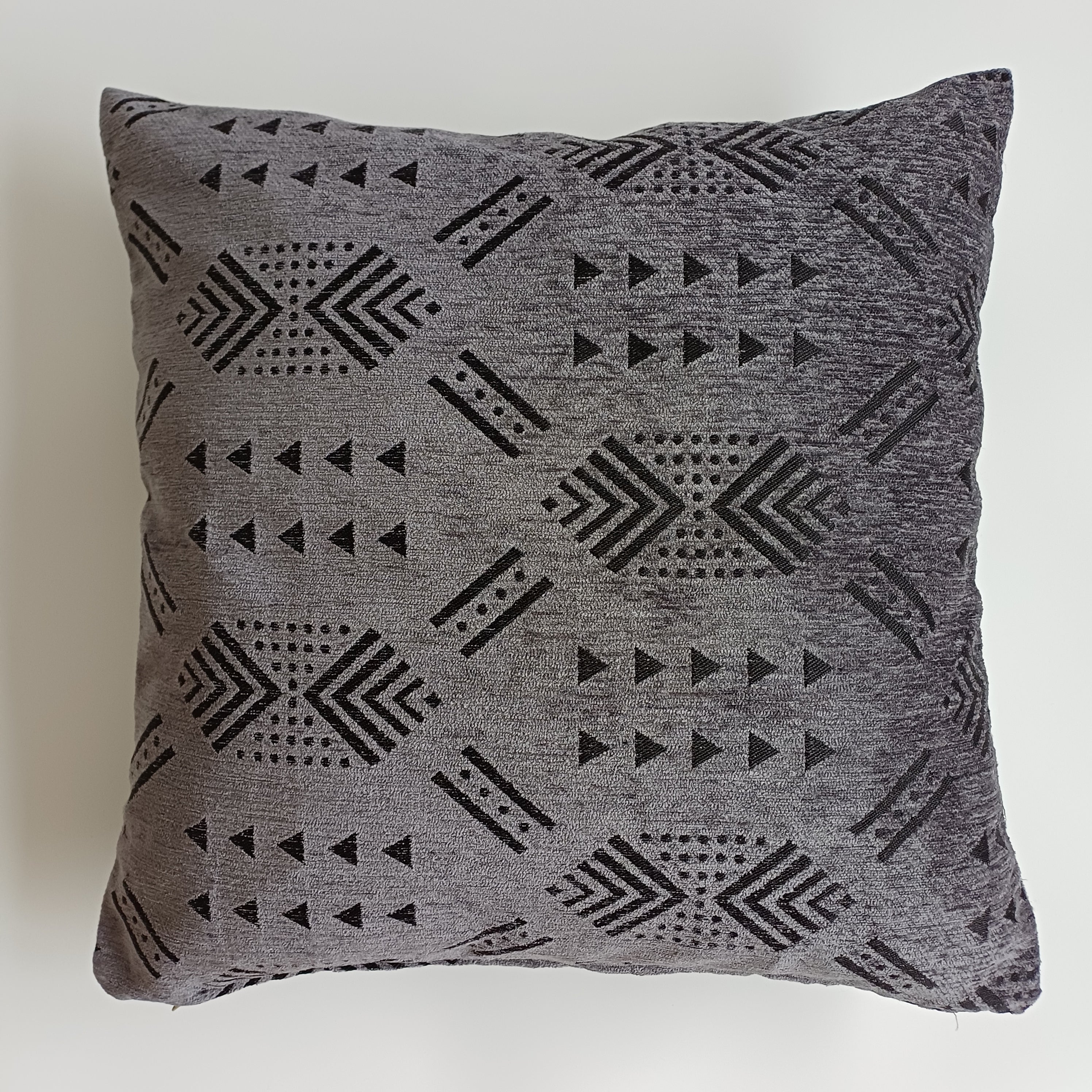 Moroccan Handmade Charcoal Velvet Cushion Cover 20''x20'' / 50x50 CM