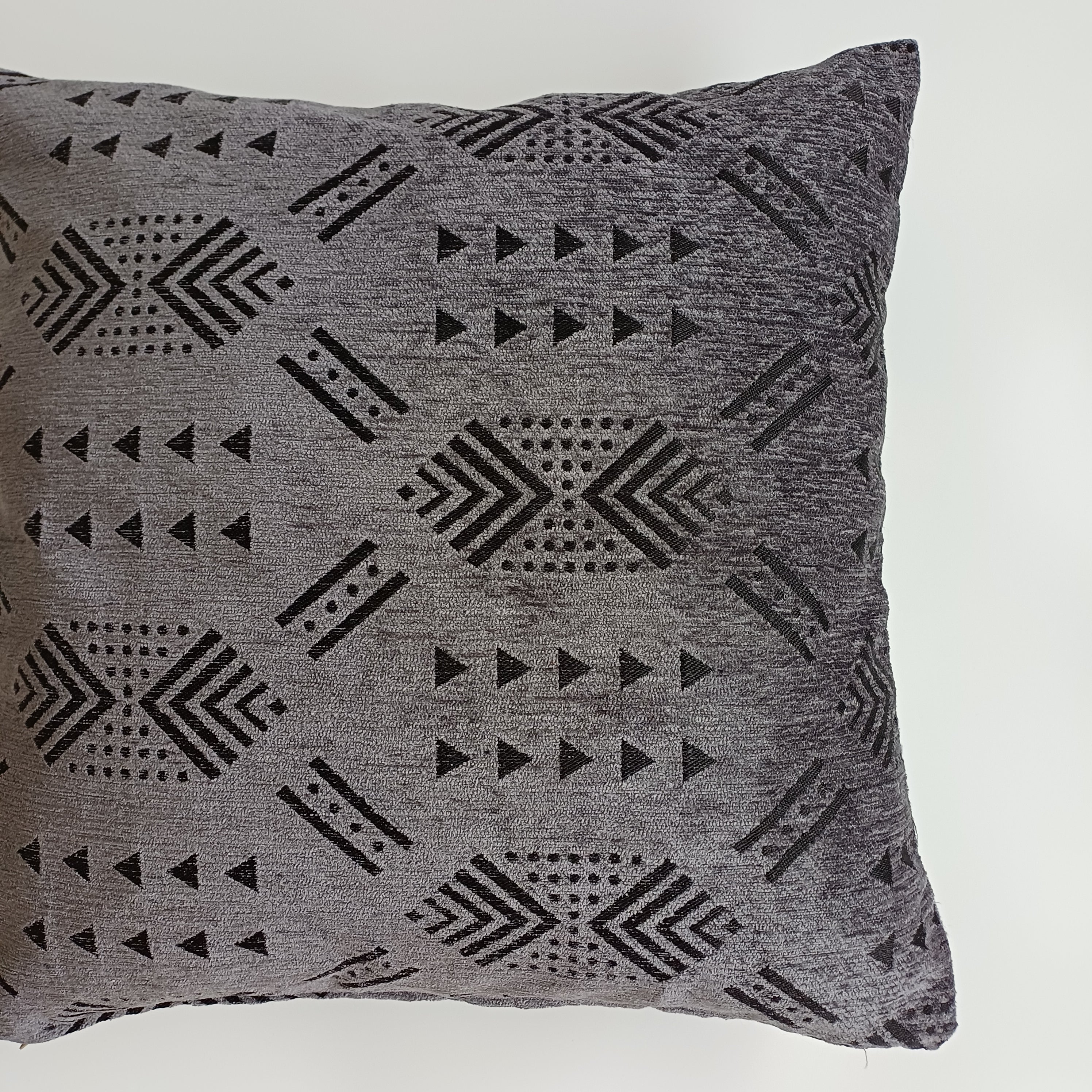 Moroccan Handmade Charcoal Velvet Cushion Cover 20''x20'' / 50x50 CM