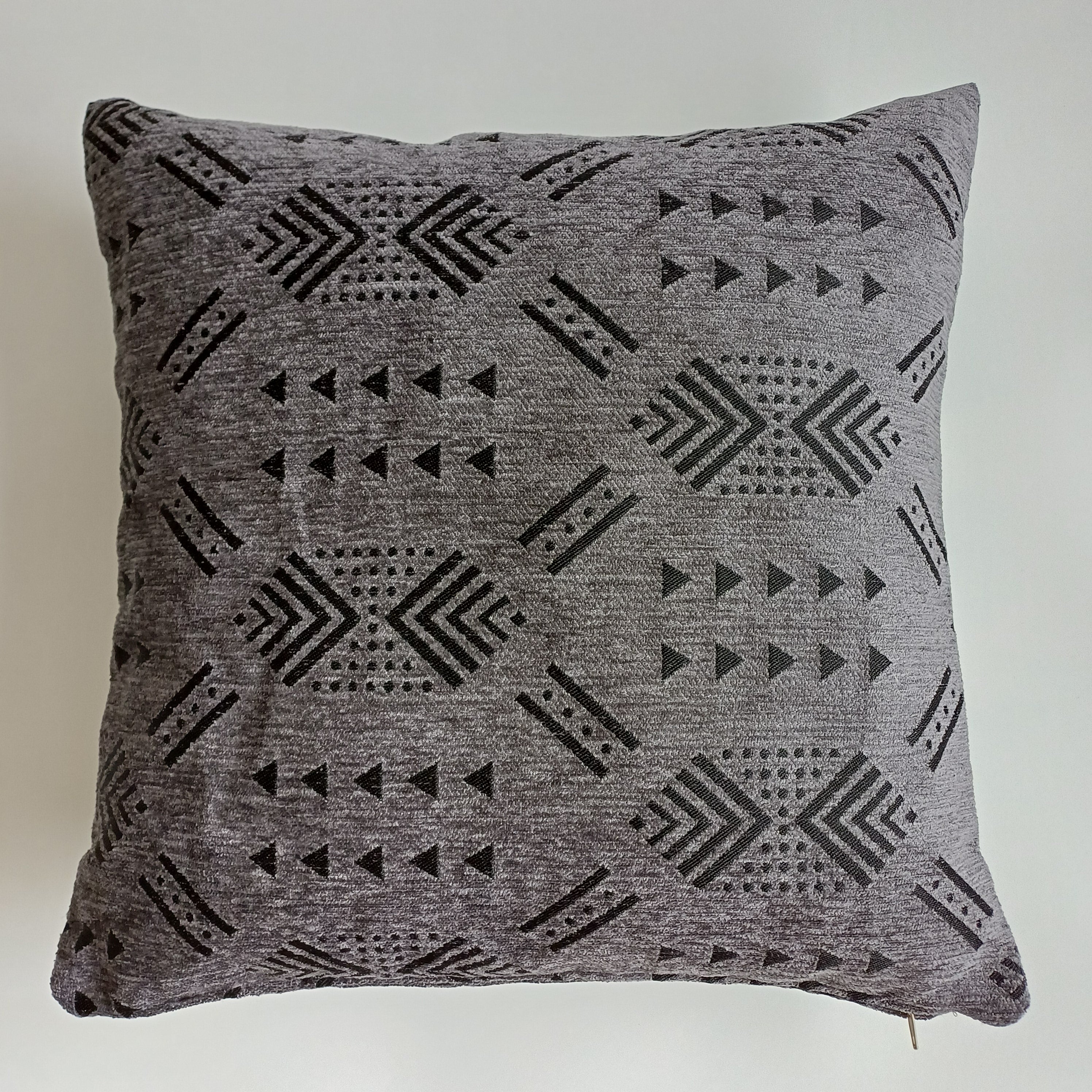 Moroccan Handmade Charcoal Velvet Cushion Cover 20''x20'' / 50x50 CM