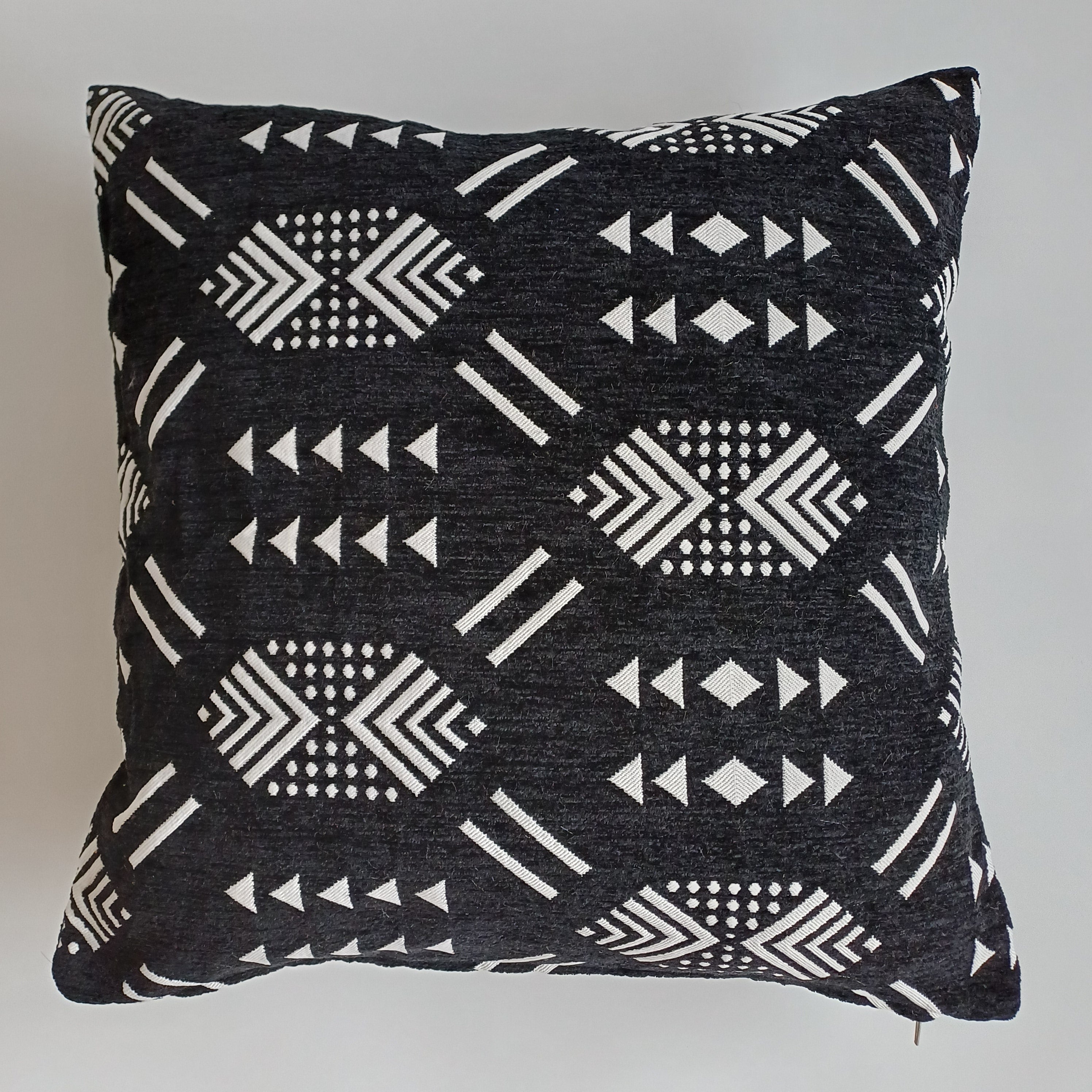 Moroccan Handmade Black Velvet Cushion Cover 20''x20'' / 50x50 CM