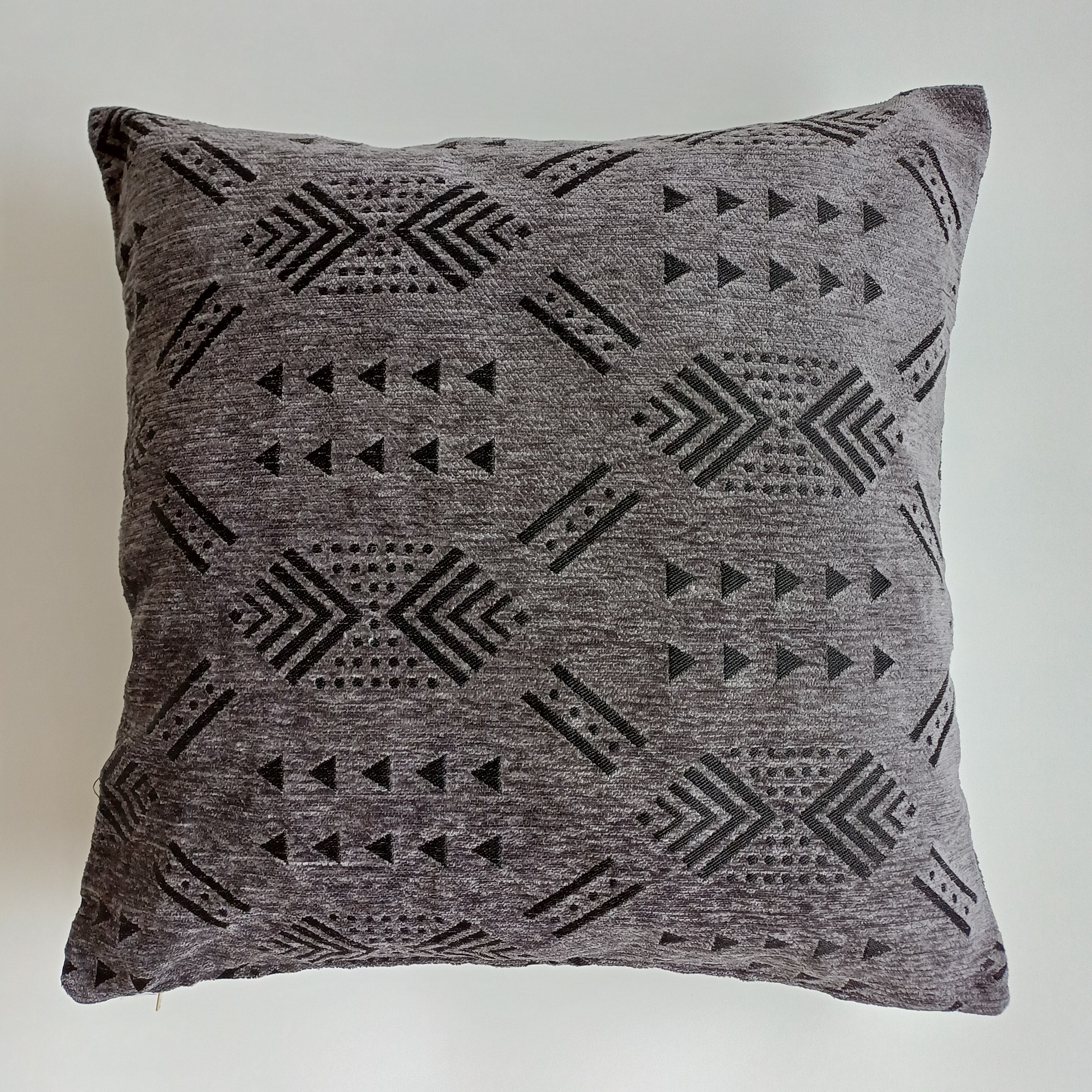 Moroccan Handmade Charcoal Velvet Cushion Cover 20''x20'' / 50x50 CM
